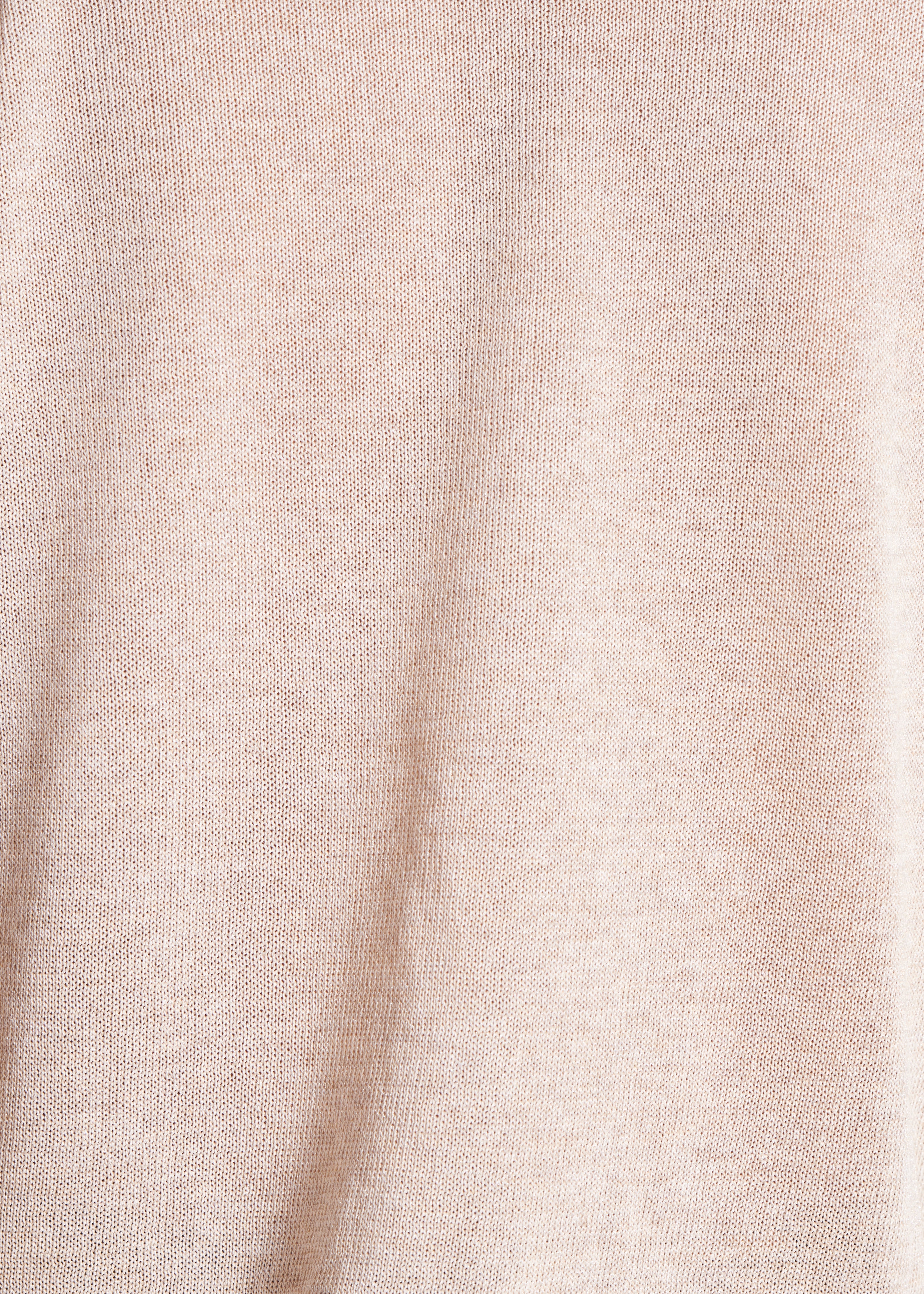 Kort beige vest, lange mouwen, V-hals
