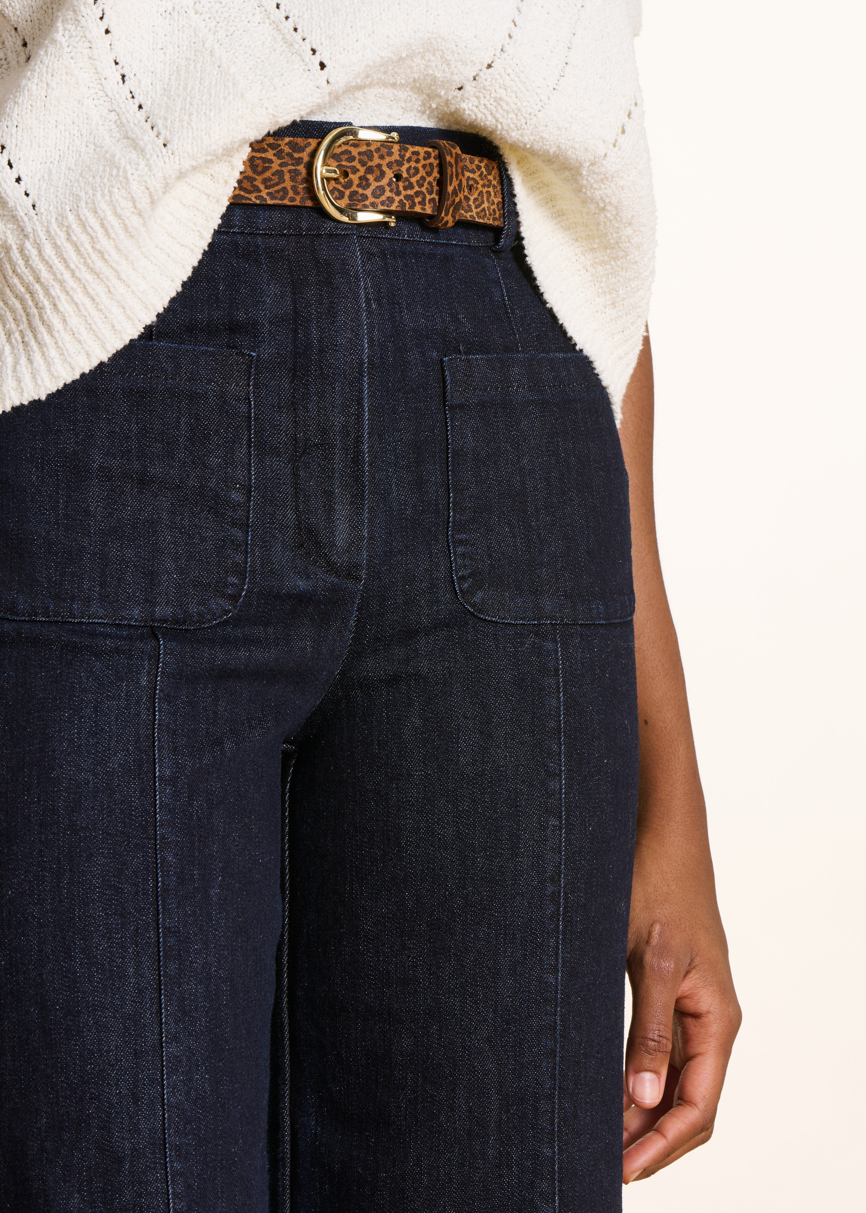 Wijde jeans hoge taille raw