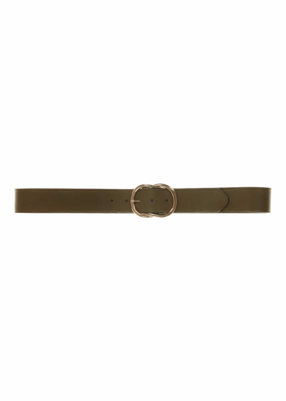 Ceinture marron en cuir boucle fantaisie