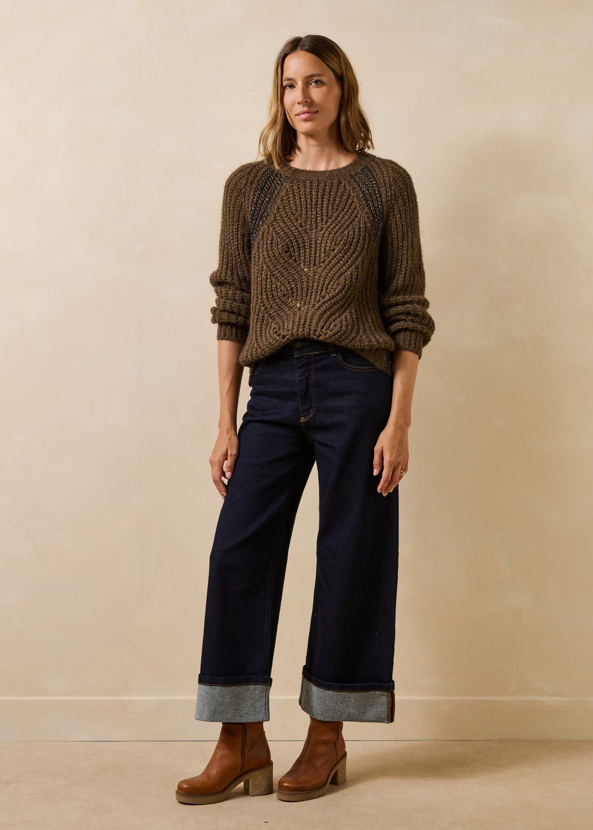 Camelfarbene Stiefeletten - Tansu