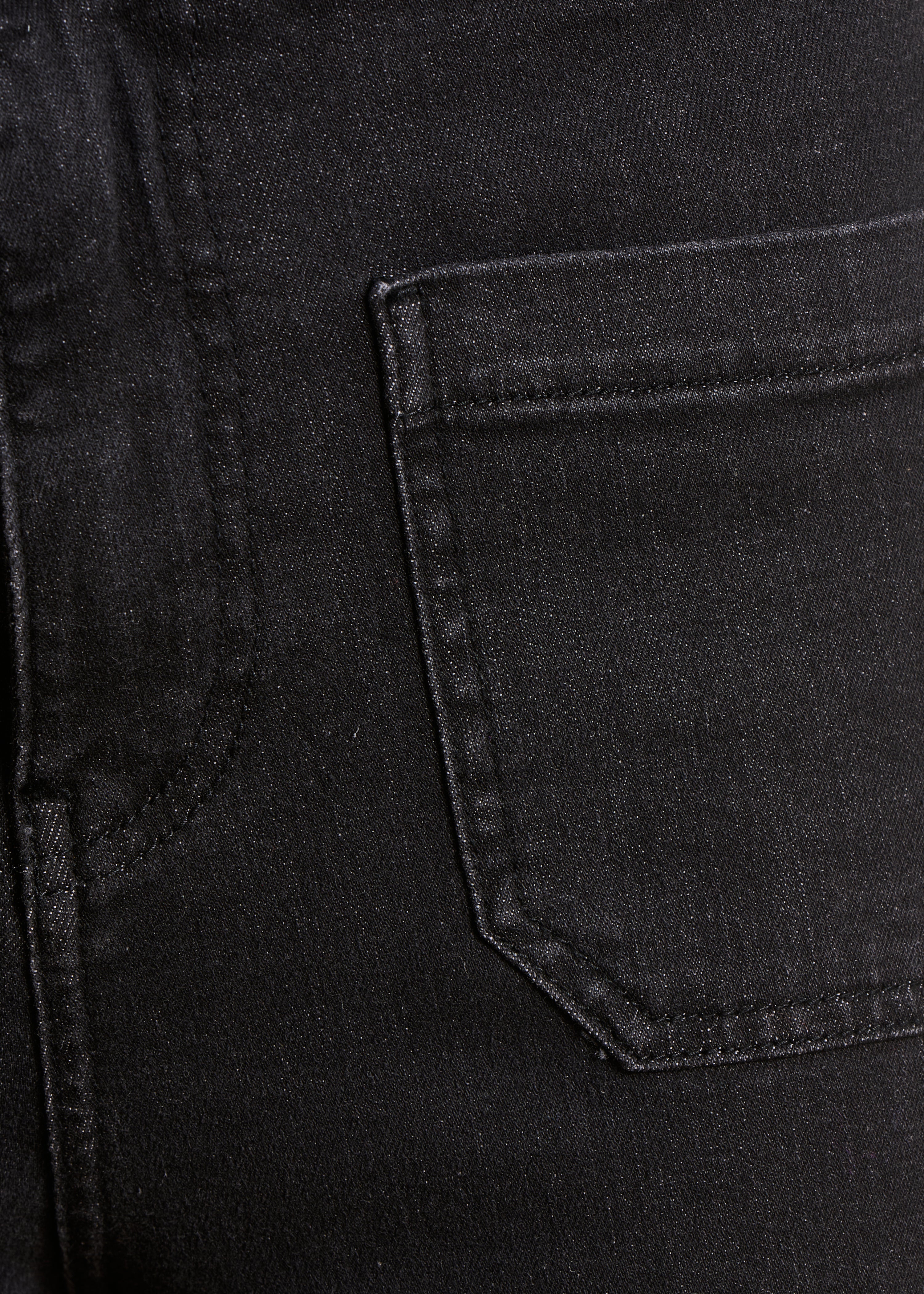 black high-waisted flare jeans in organic cotton