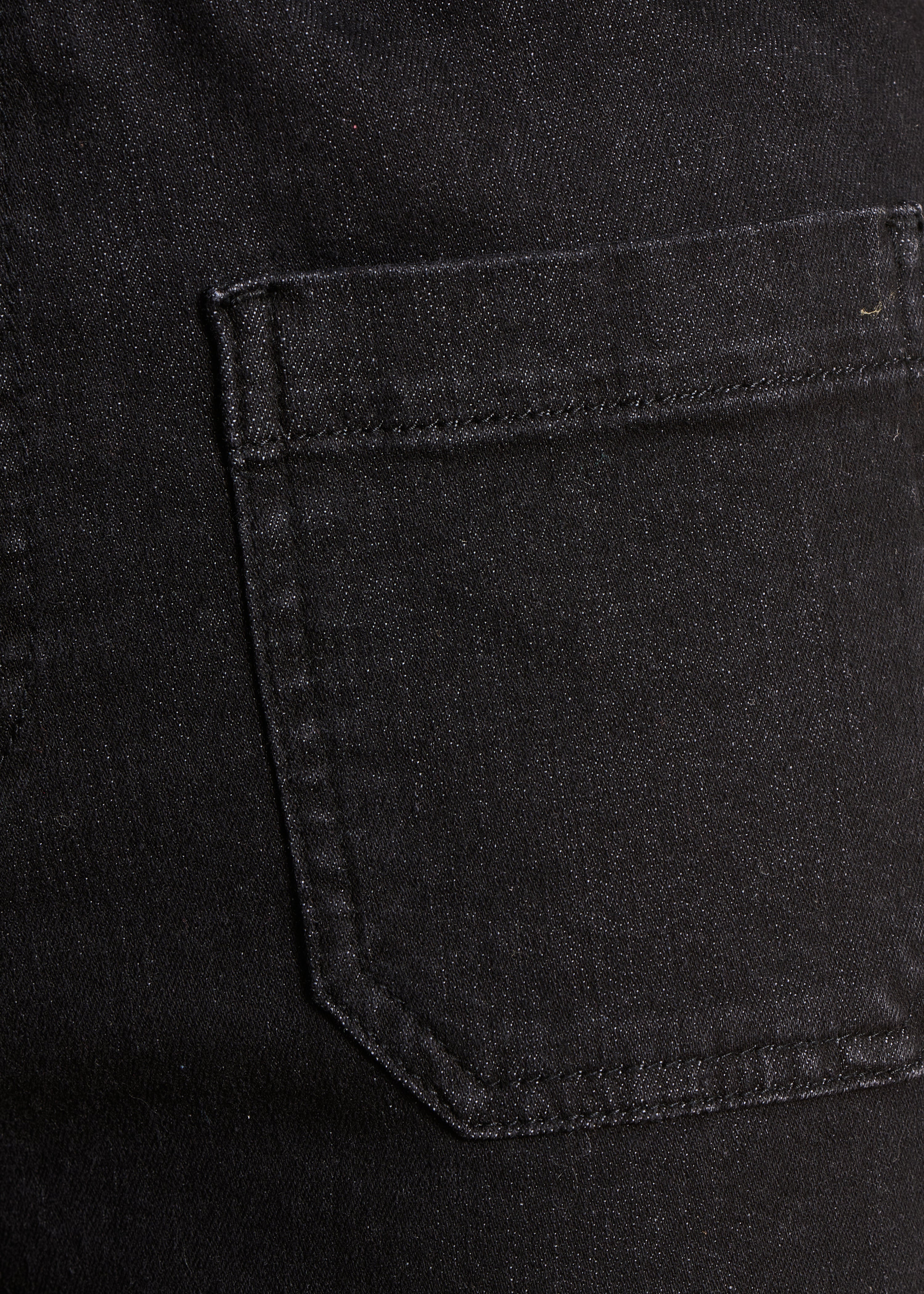 Black high-waisted flare jeans in organic cotton