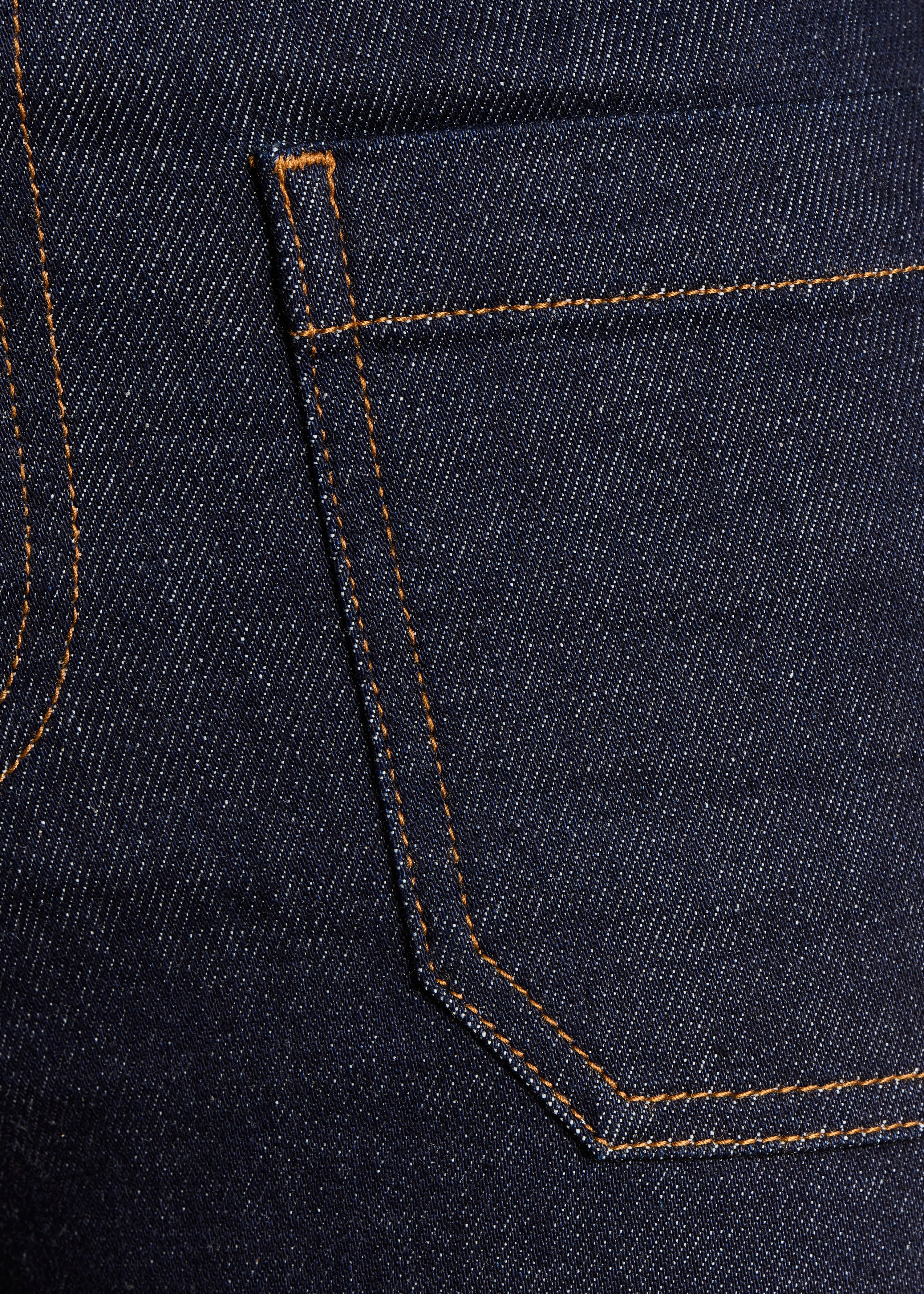 Dark high-waisted flare jeans in organic cotton