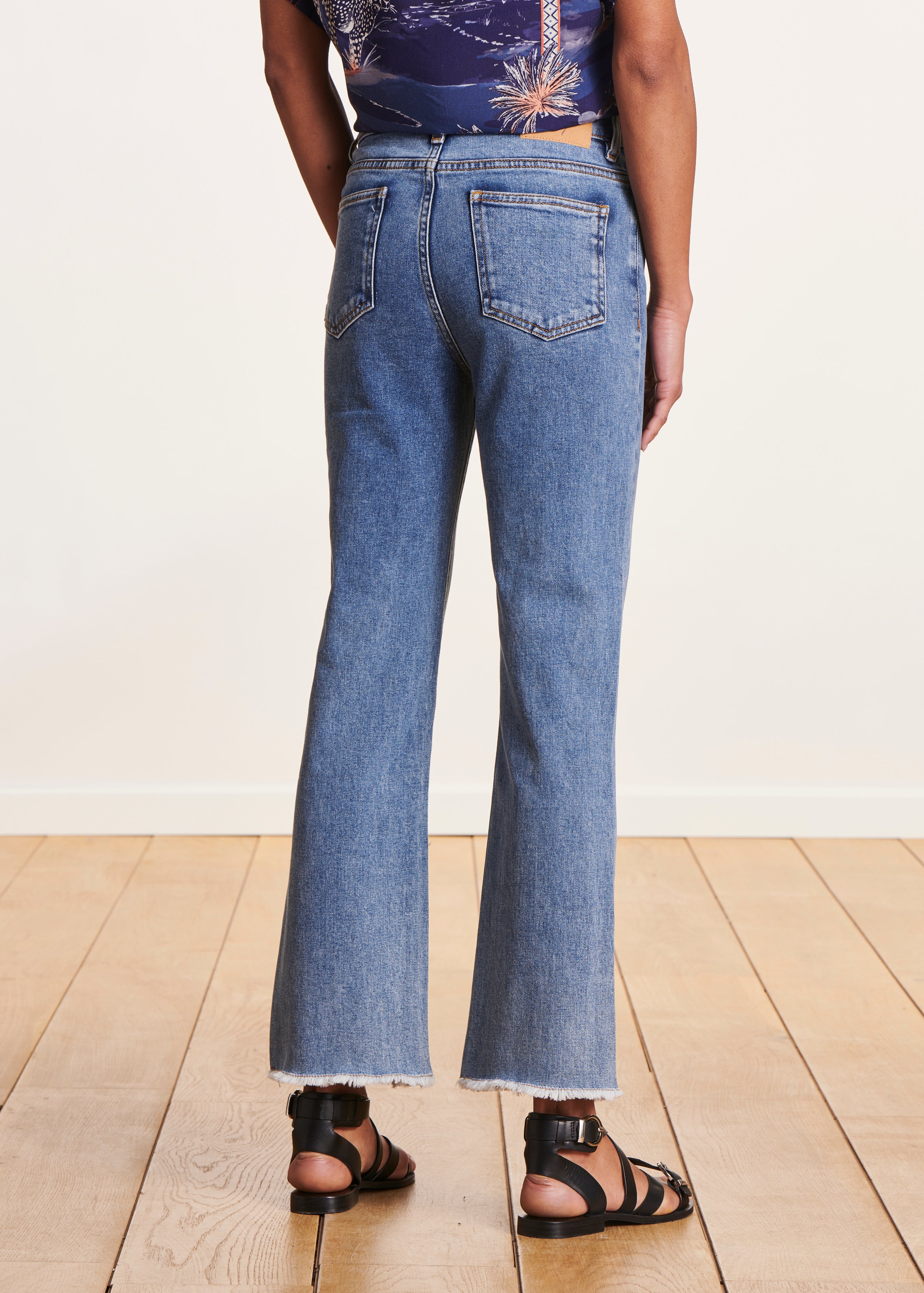 Jean clair cropped en coton biologique