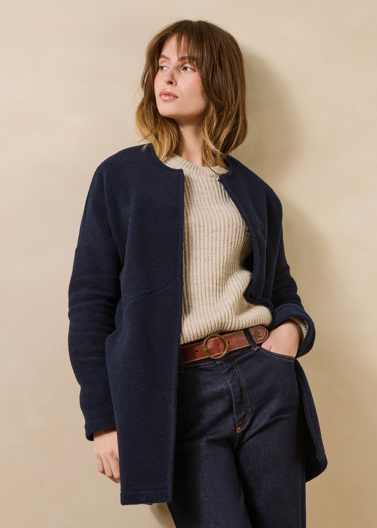 Manteau bleu marine - Caviari