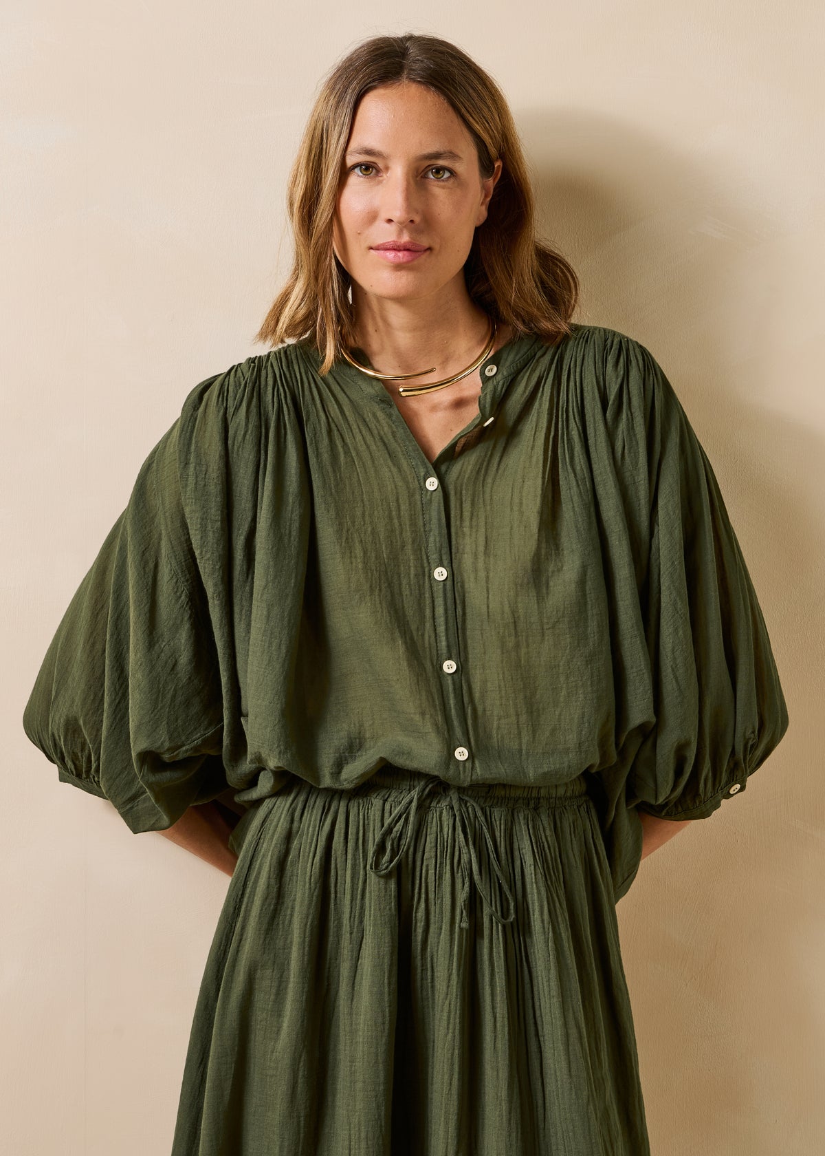 Camicia kaki - Douwina