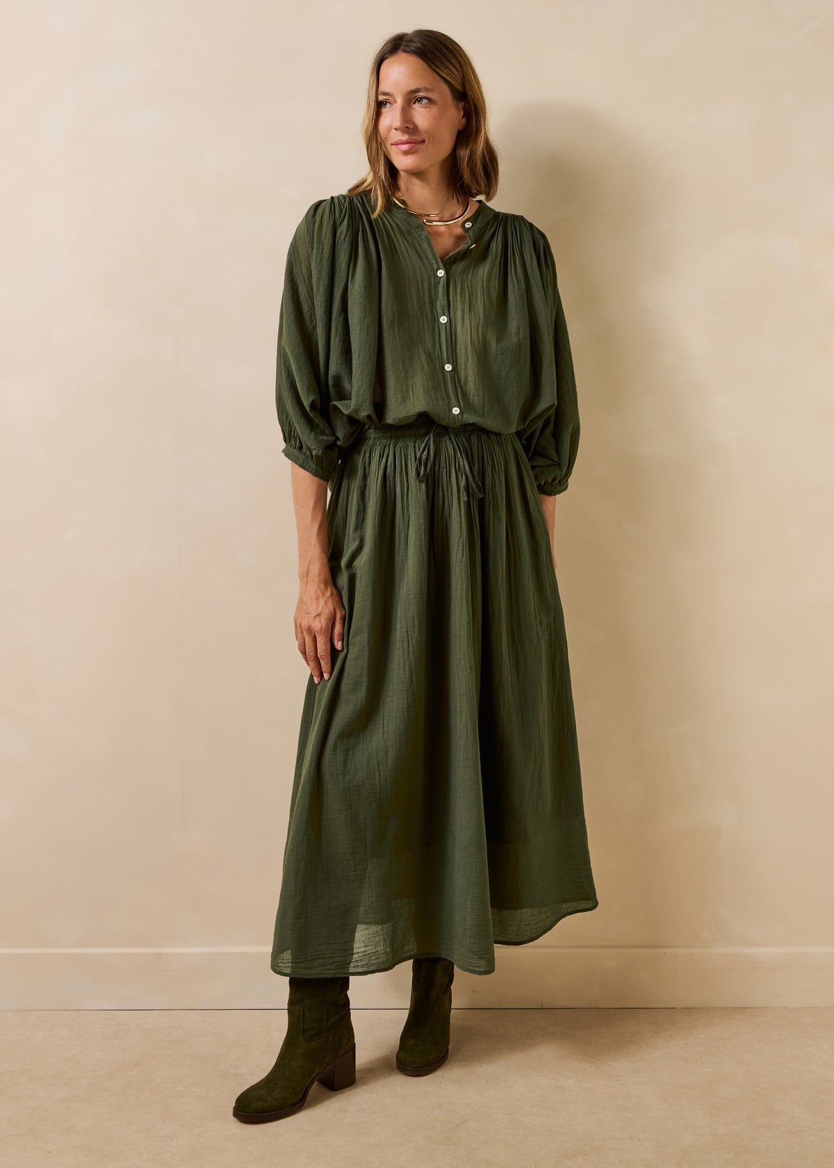 Camicia kaki - Douwina