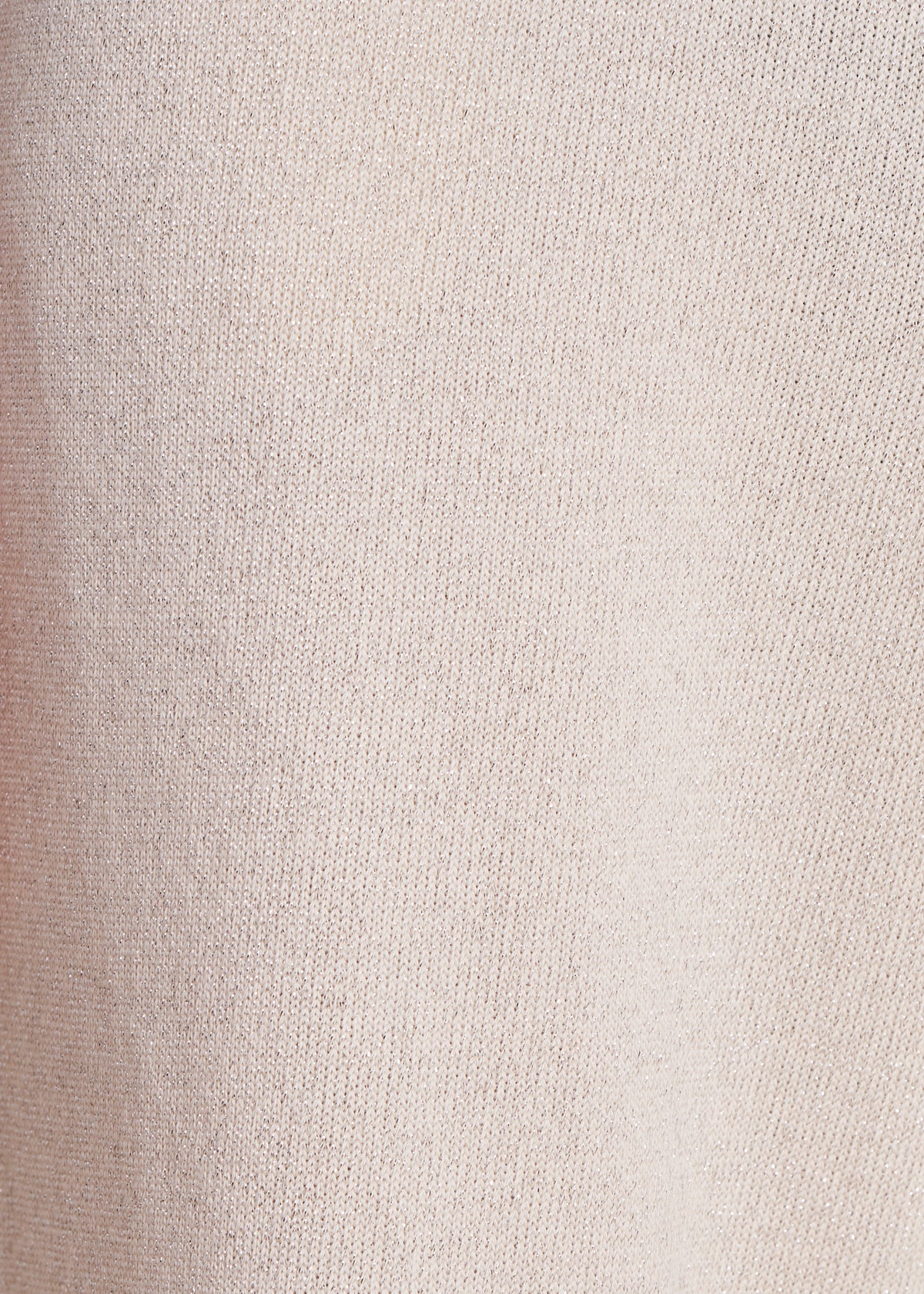Pantalon large écru en maille à taille élastiquée
