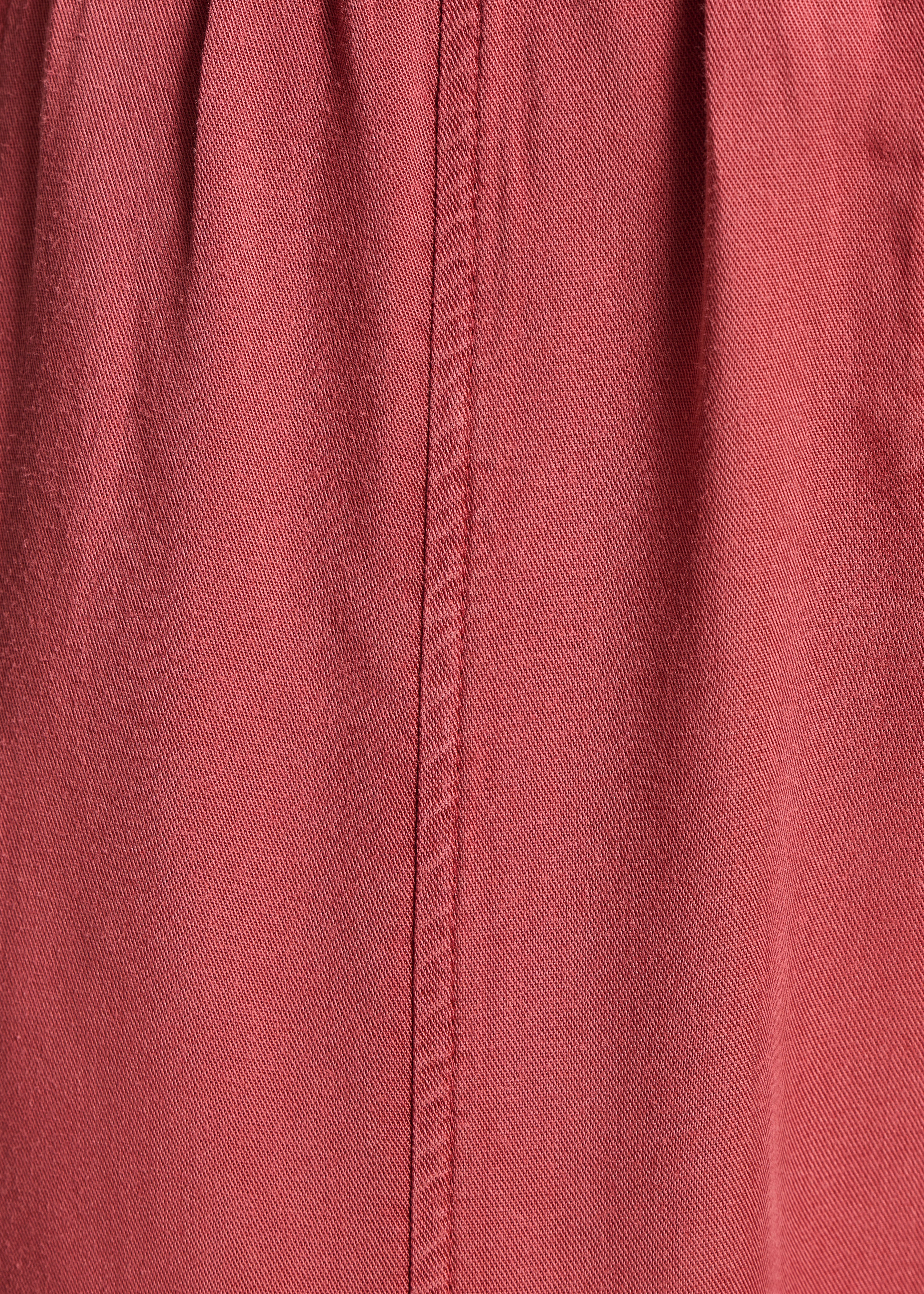 Red flowing lyocell trousers with elastic waist