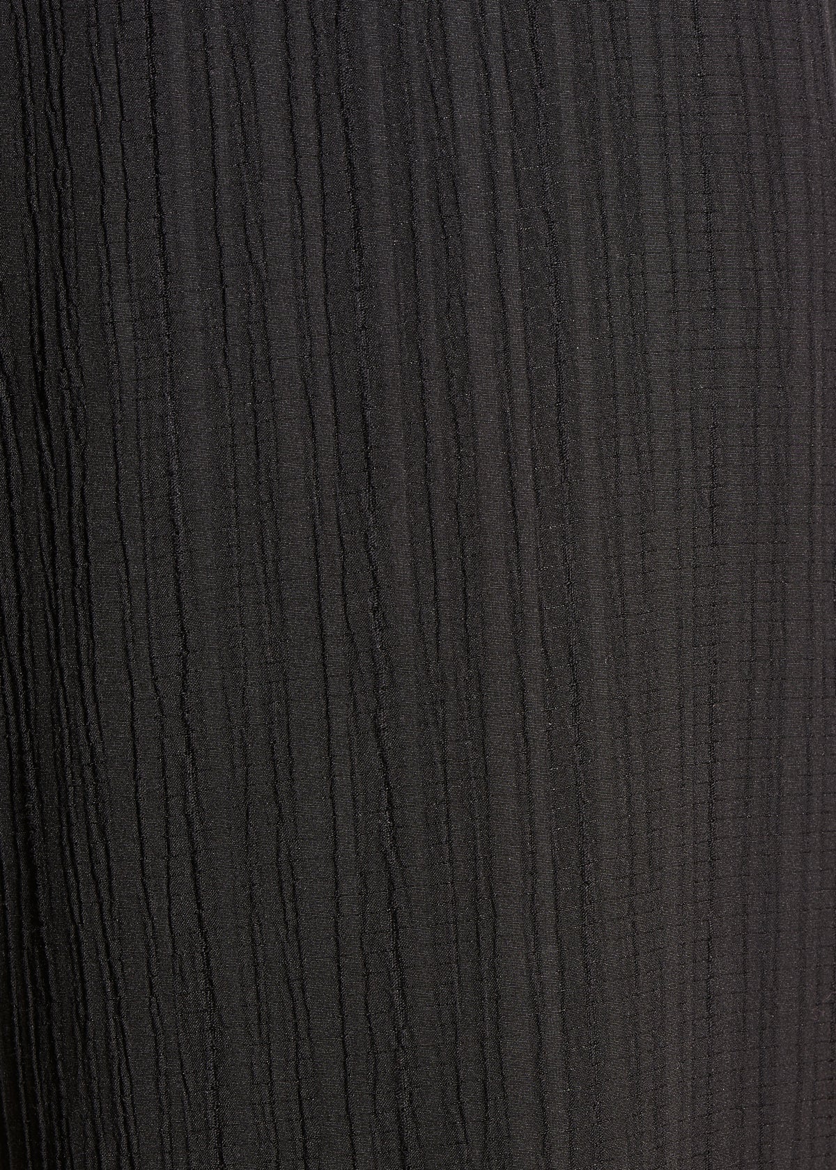 Pantalon large noir taille élastiquée