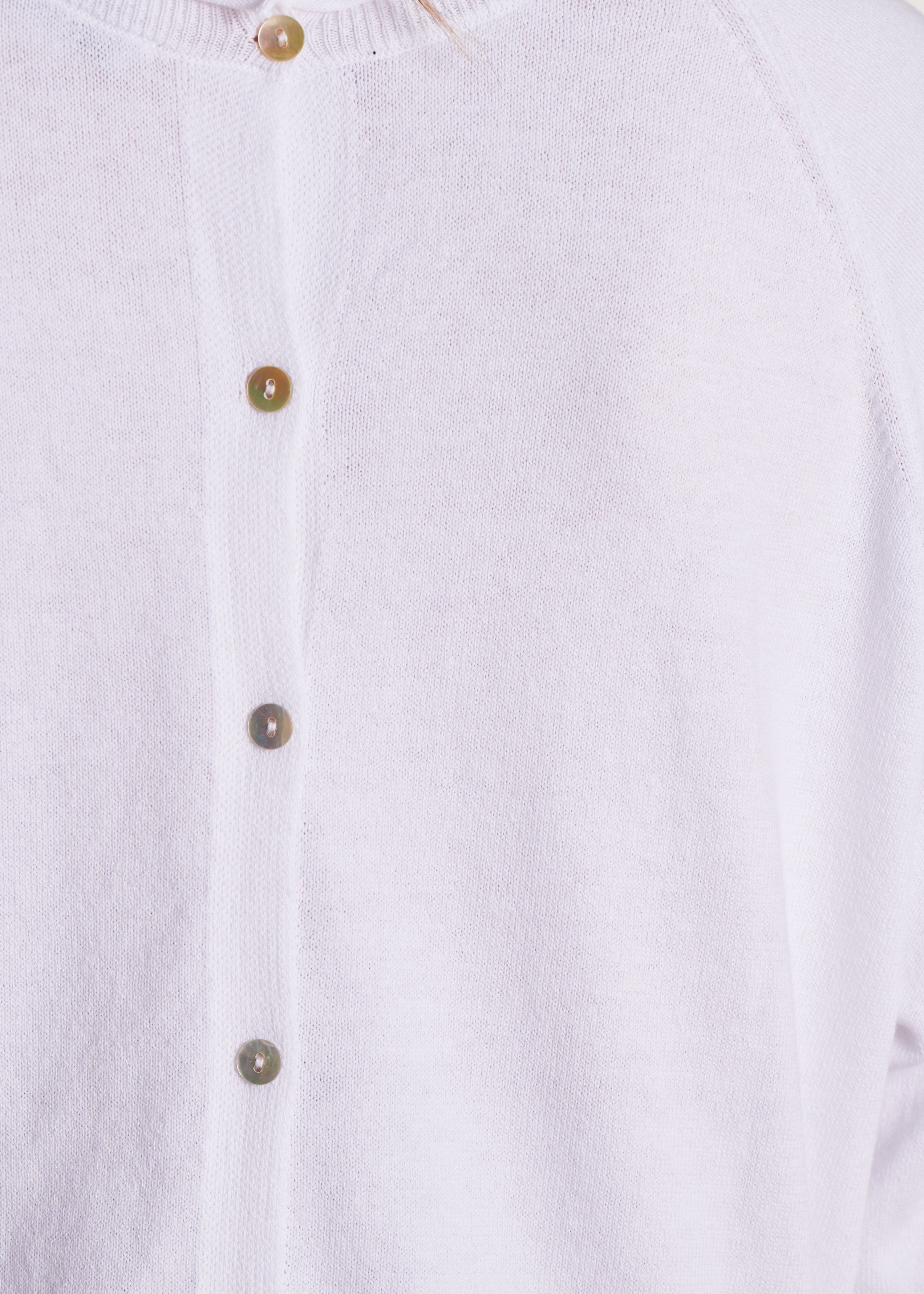 weiß Oversize-Pullover mit 3/4-Ärmeln
