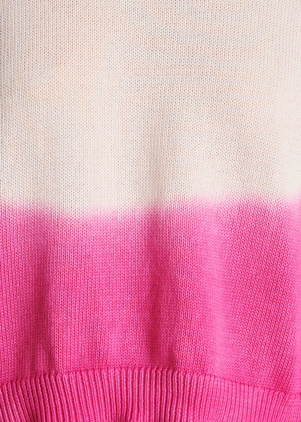 Pull court en coton imprimé dip dye rose
