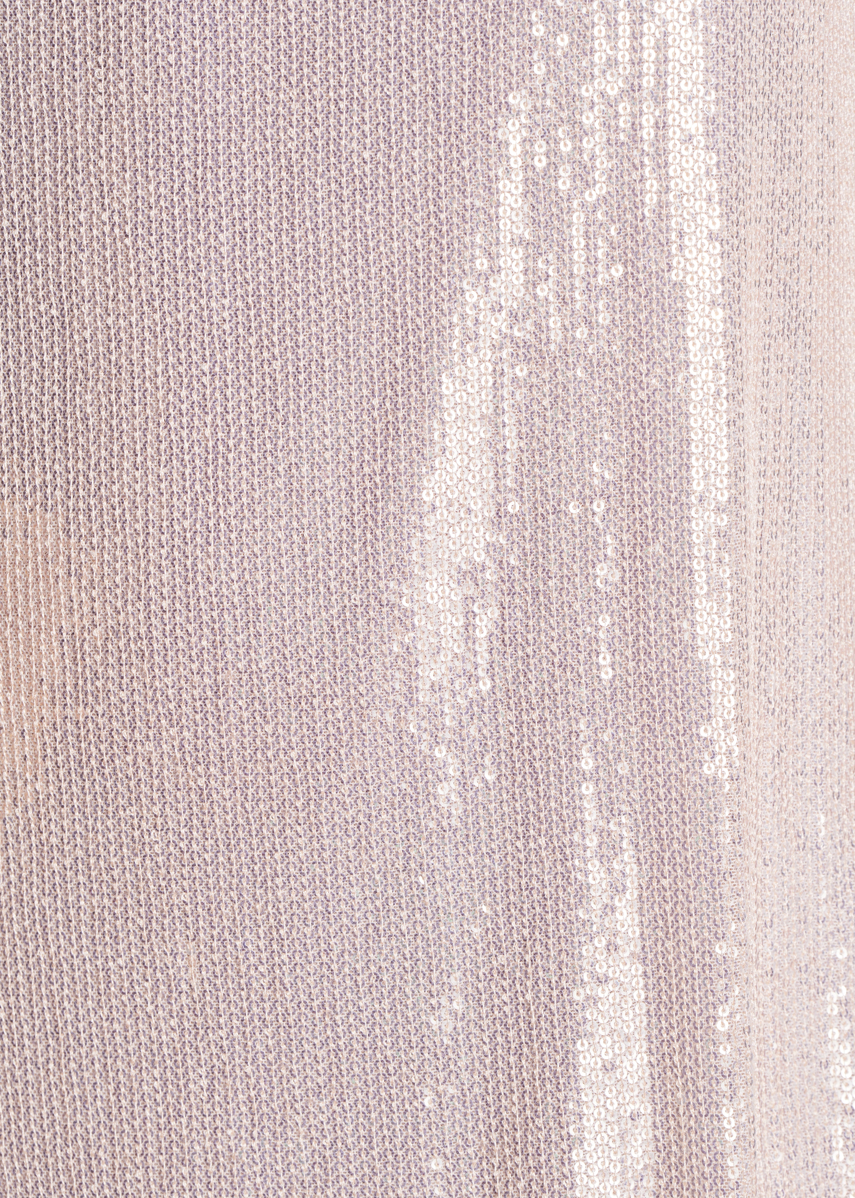 Kurzes, ärmelloses Kleid in Beige mit Pailletten