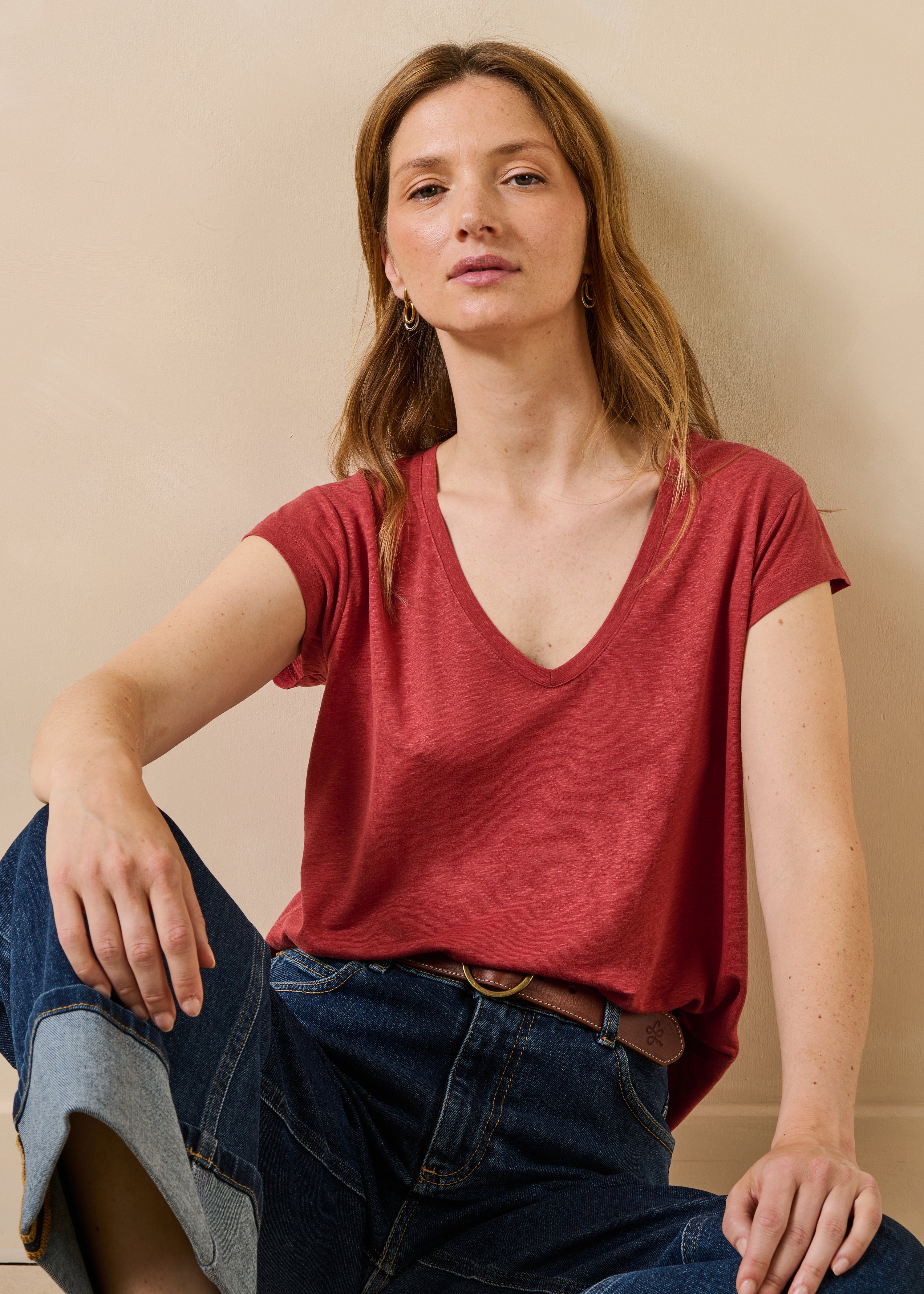 T-shirt rouge - Davia