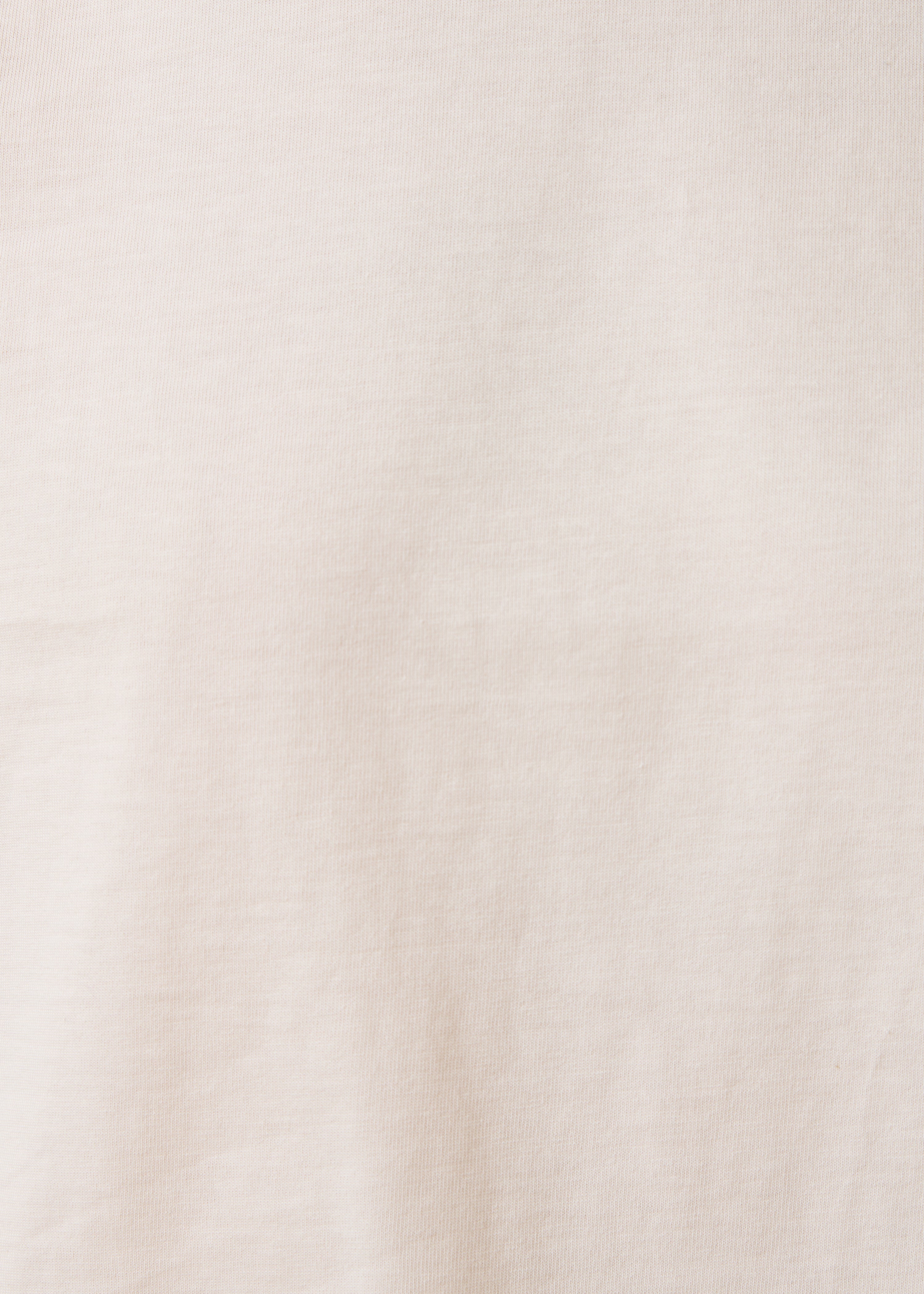 T-shirt bege de manga curta em algodão biológico