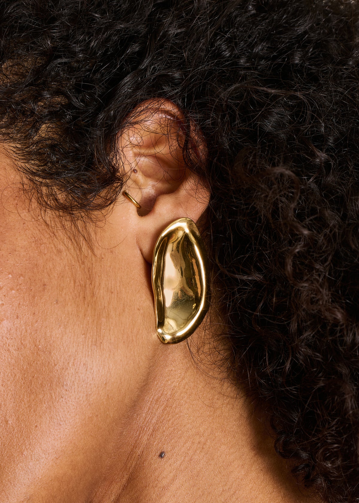 Boucles d'oreilles puces dorées