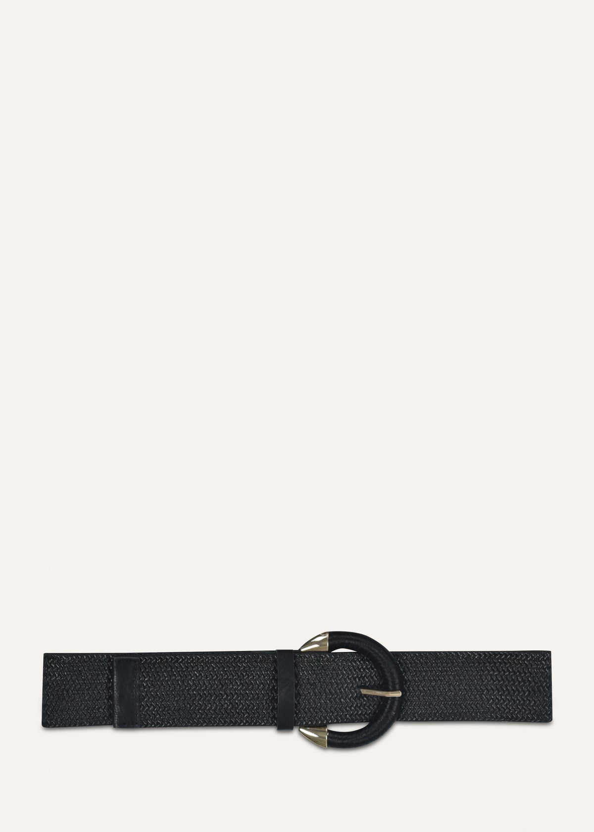 Ceinture large élastiquée noire