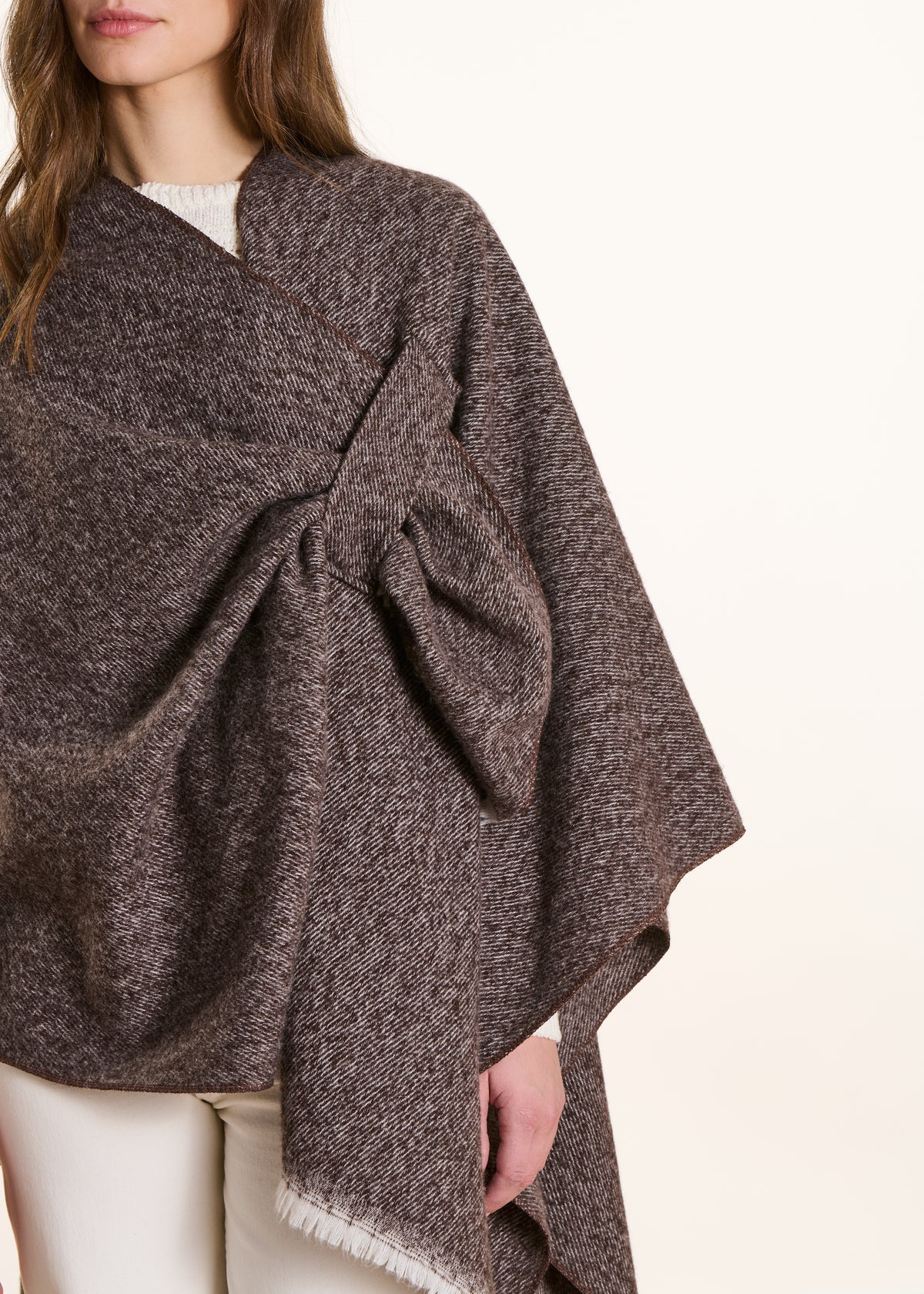 Poncho taupe - Essia