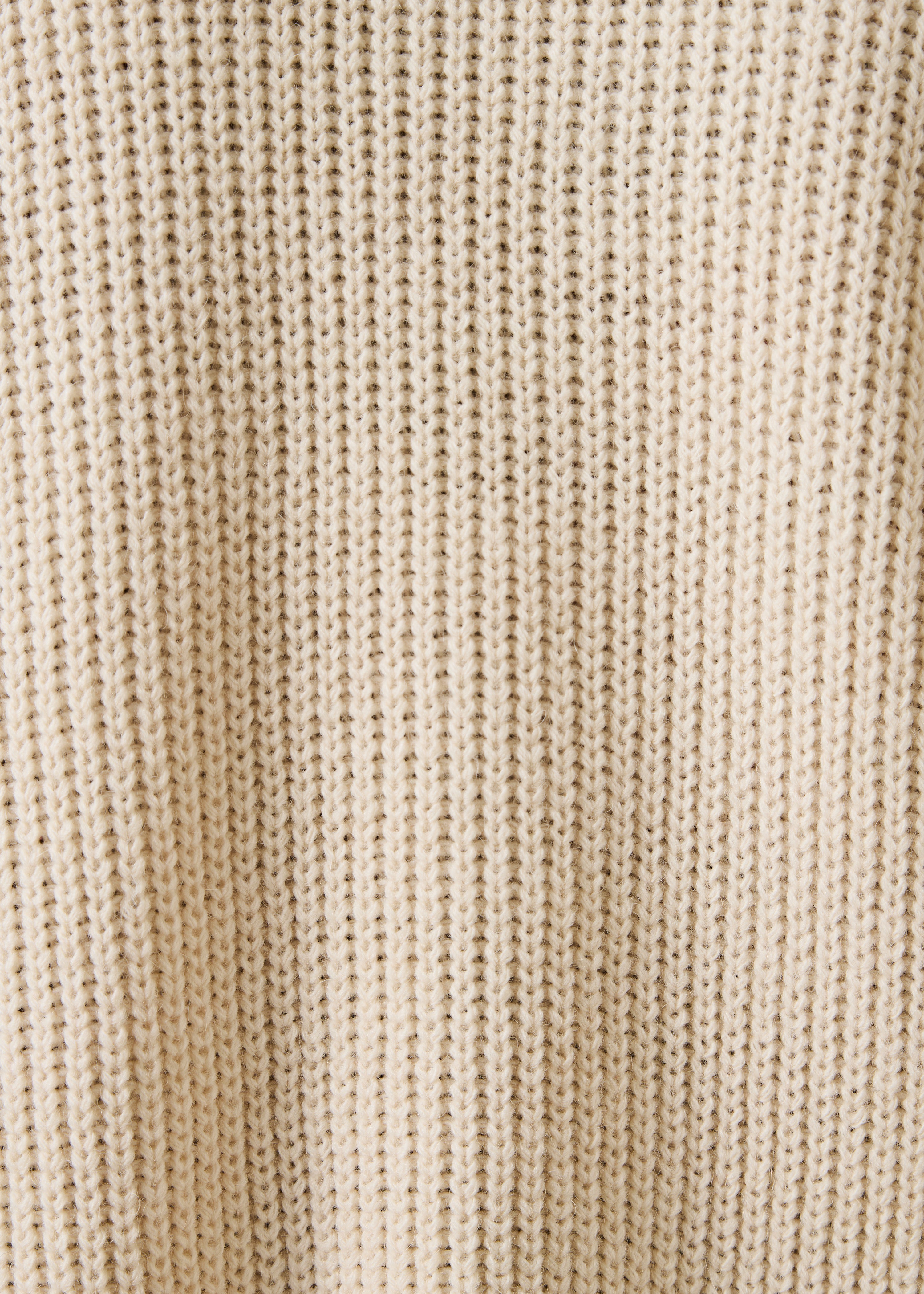 Short sleeveless pearl ribbed cardigan ecru