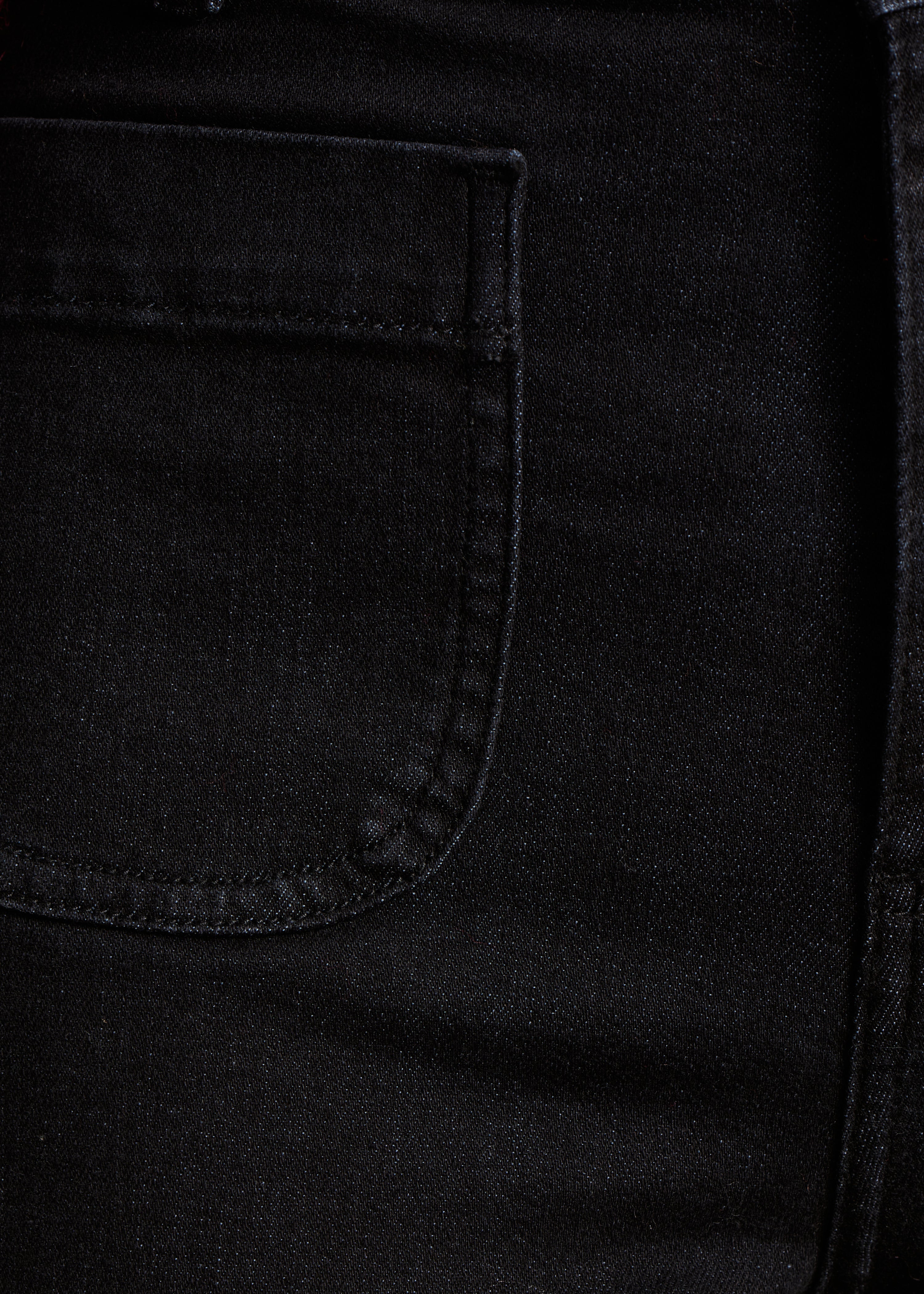 black bootcut jeans in organic cotton