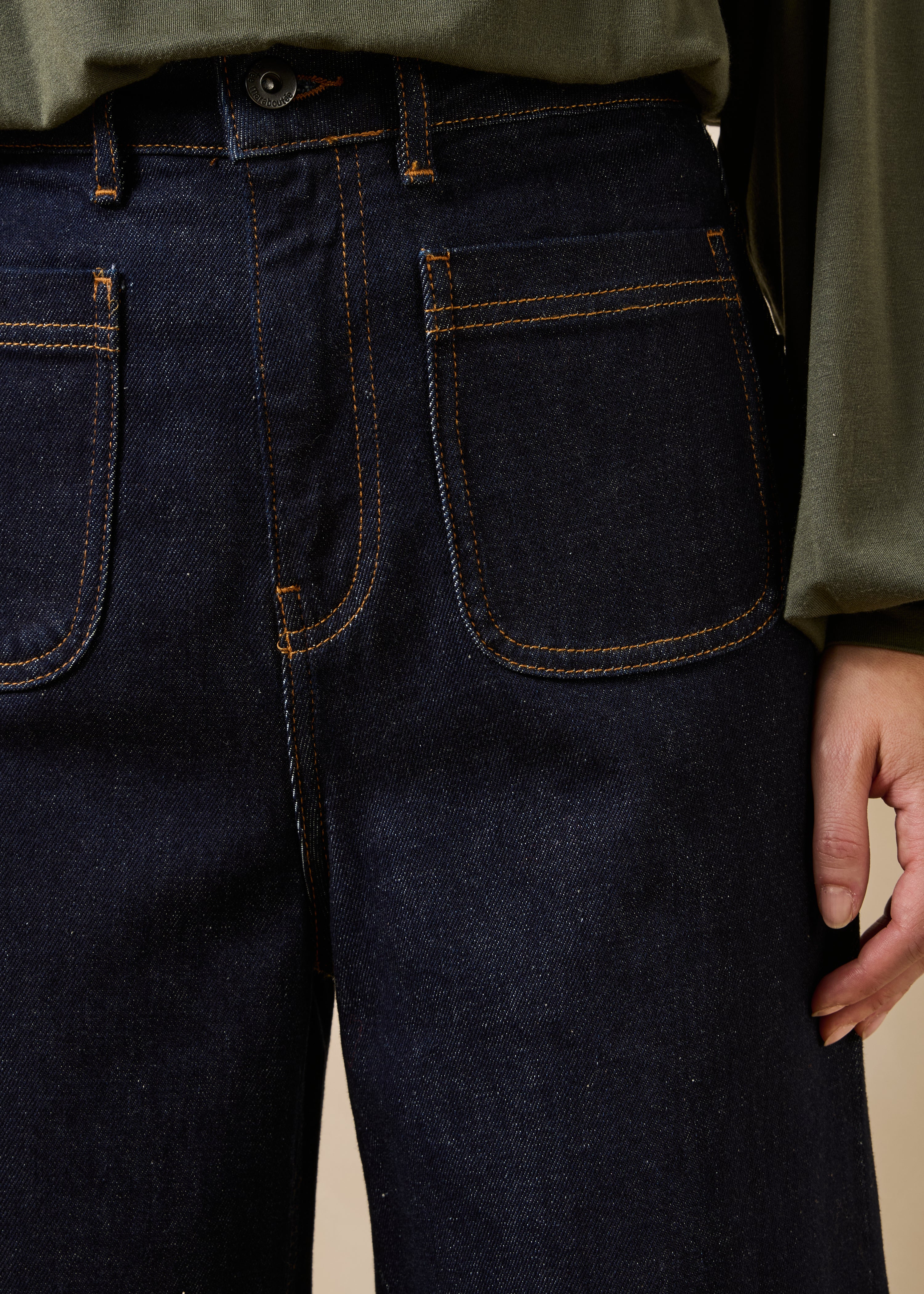 Jean large brut en coton biologique