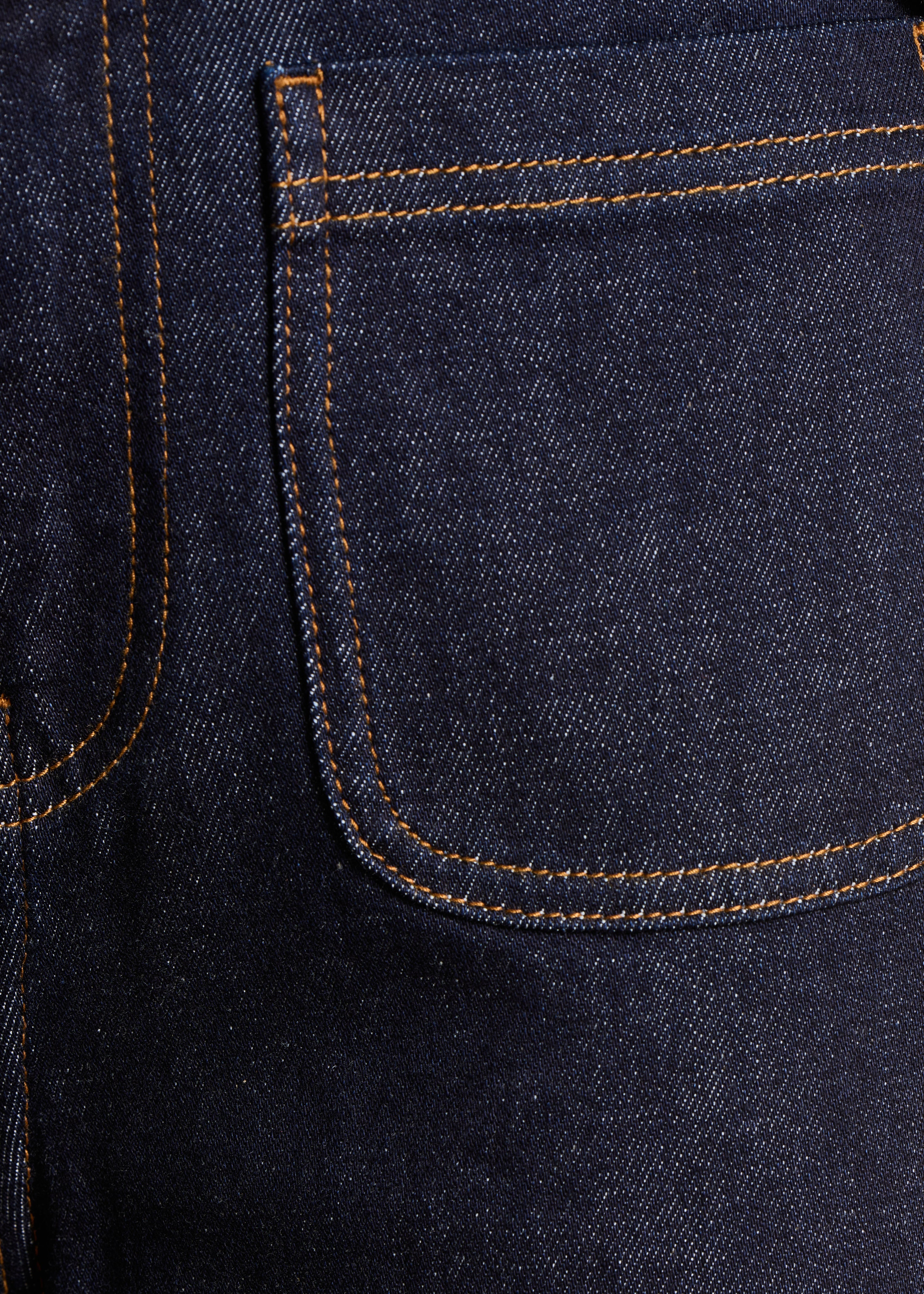 Wide raw jeans in organic cotton