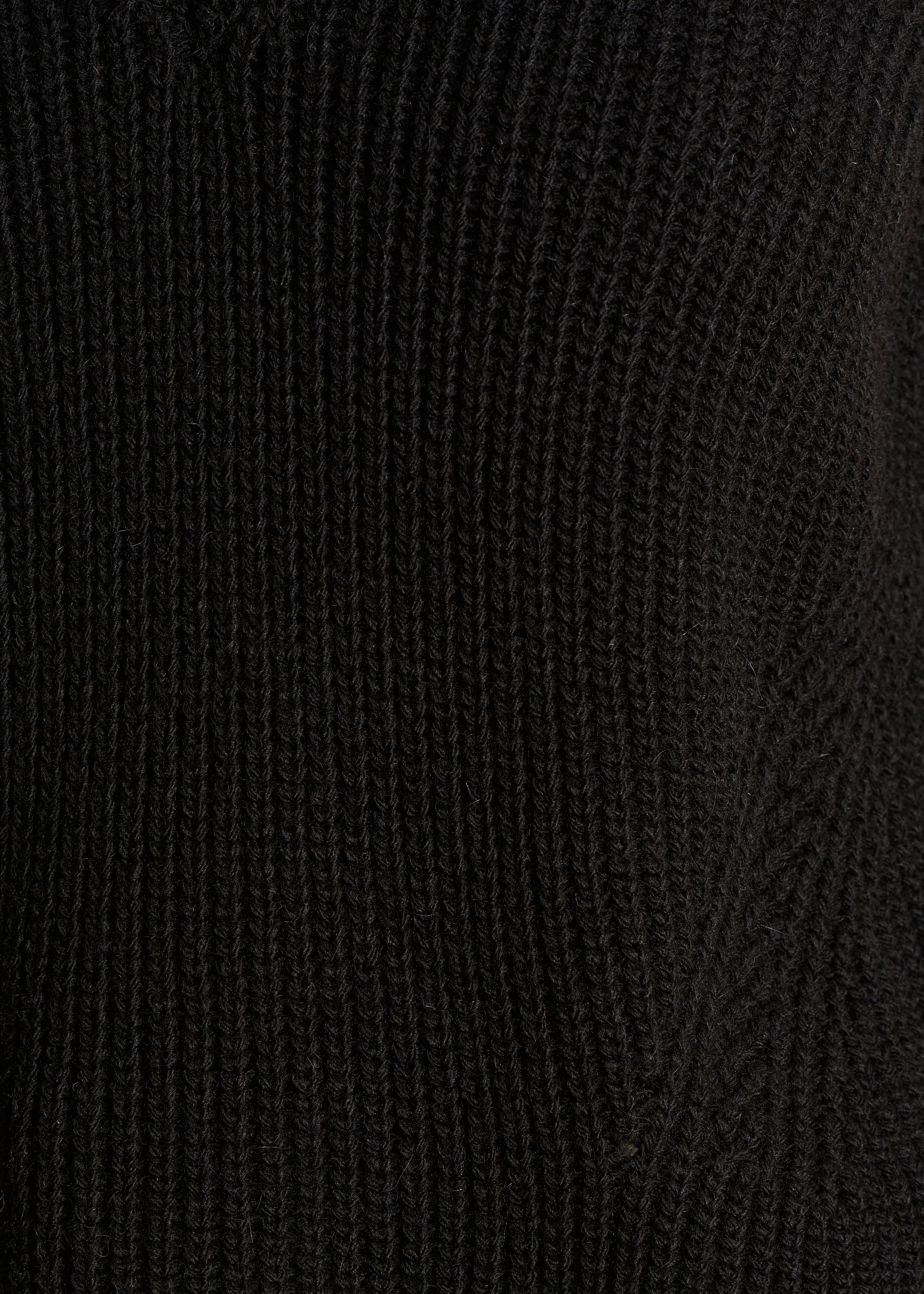 schwarz, ärmelloser Pullover mit V-Ausschnitt