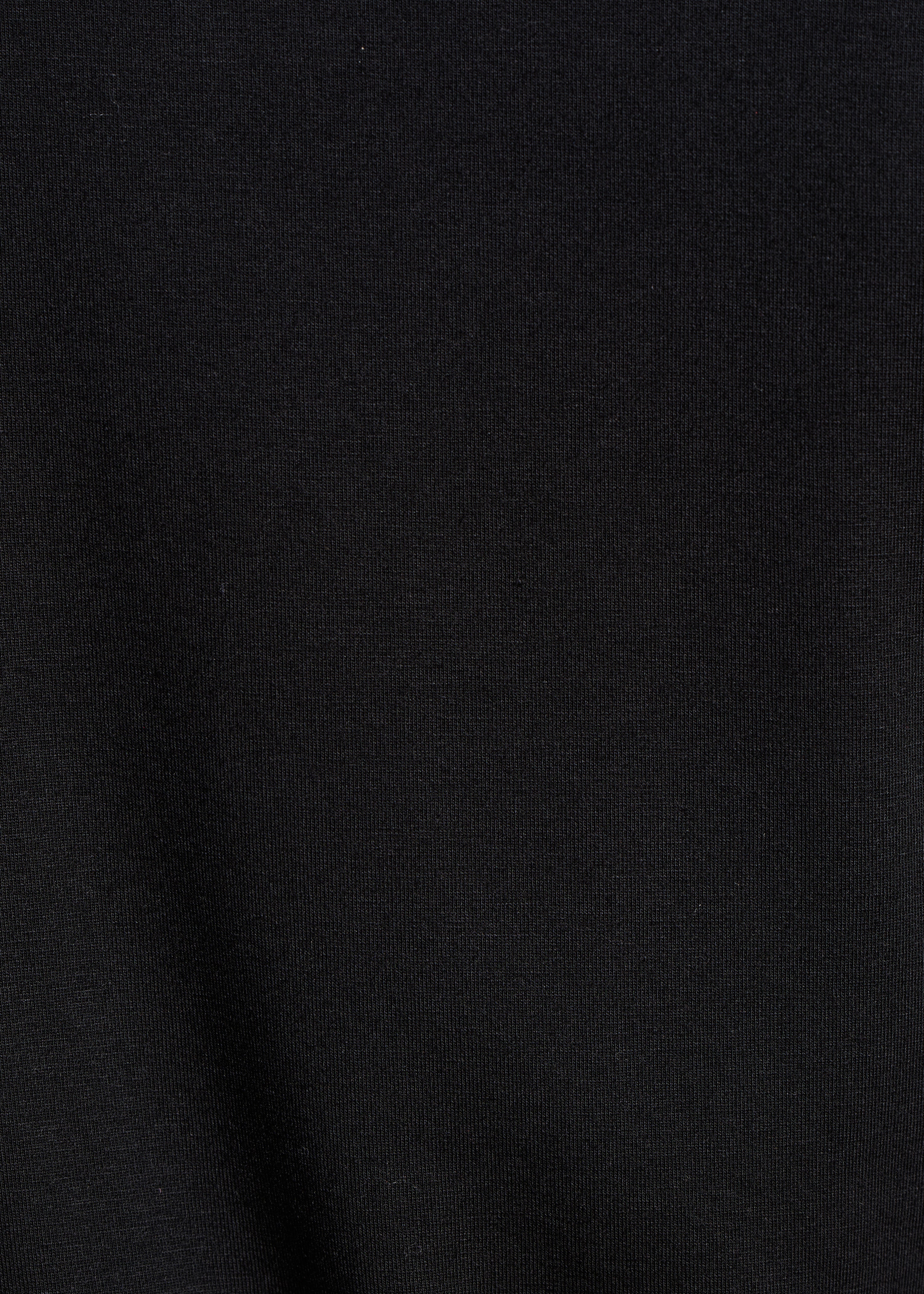 black loose-fitting long-sleeved modal T-shirt