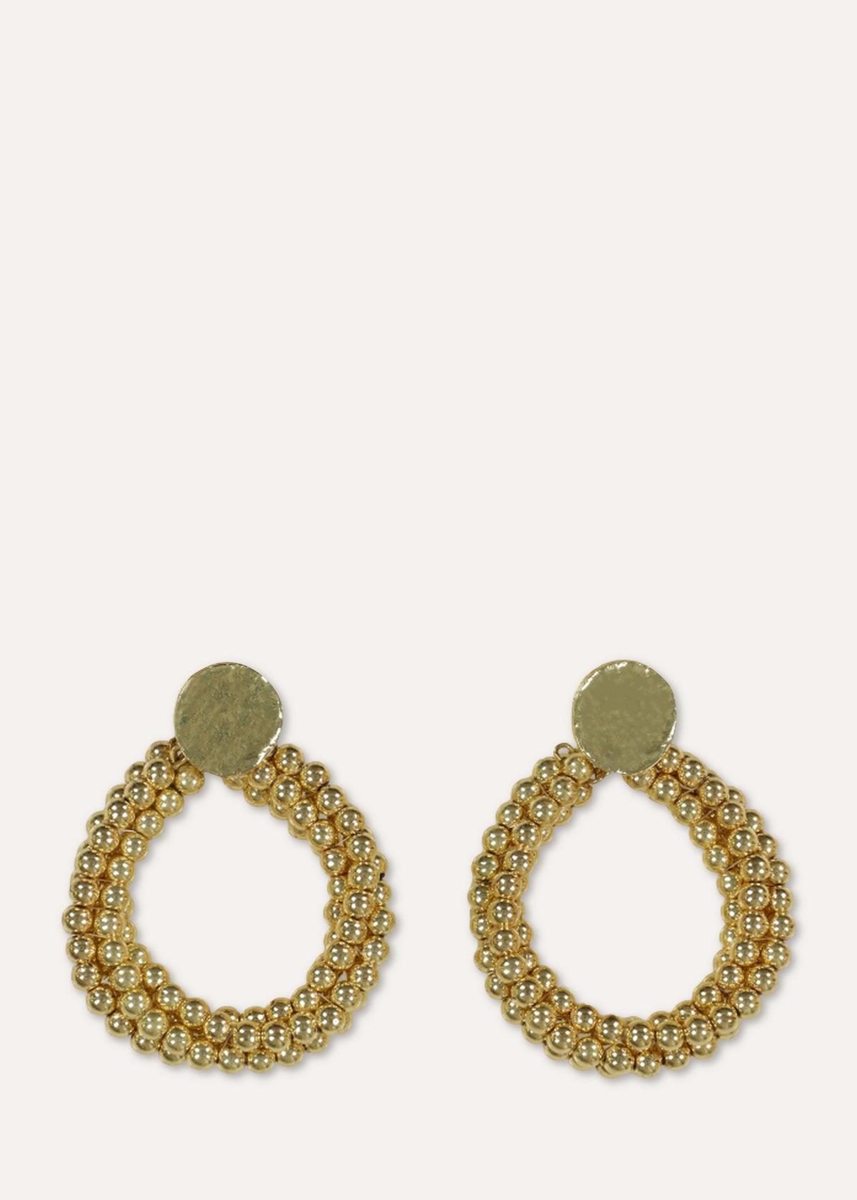 Boucles d'oreilles pendantes dorées à perles