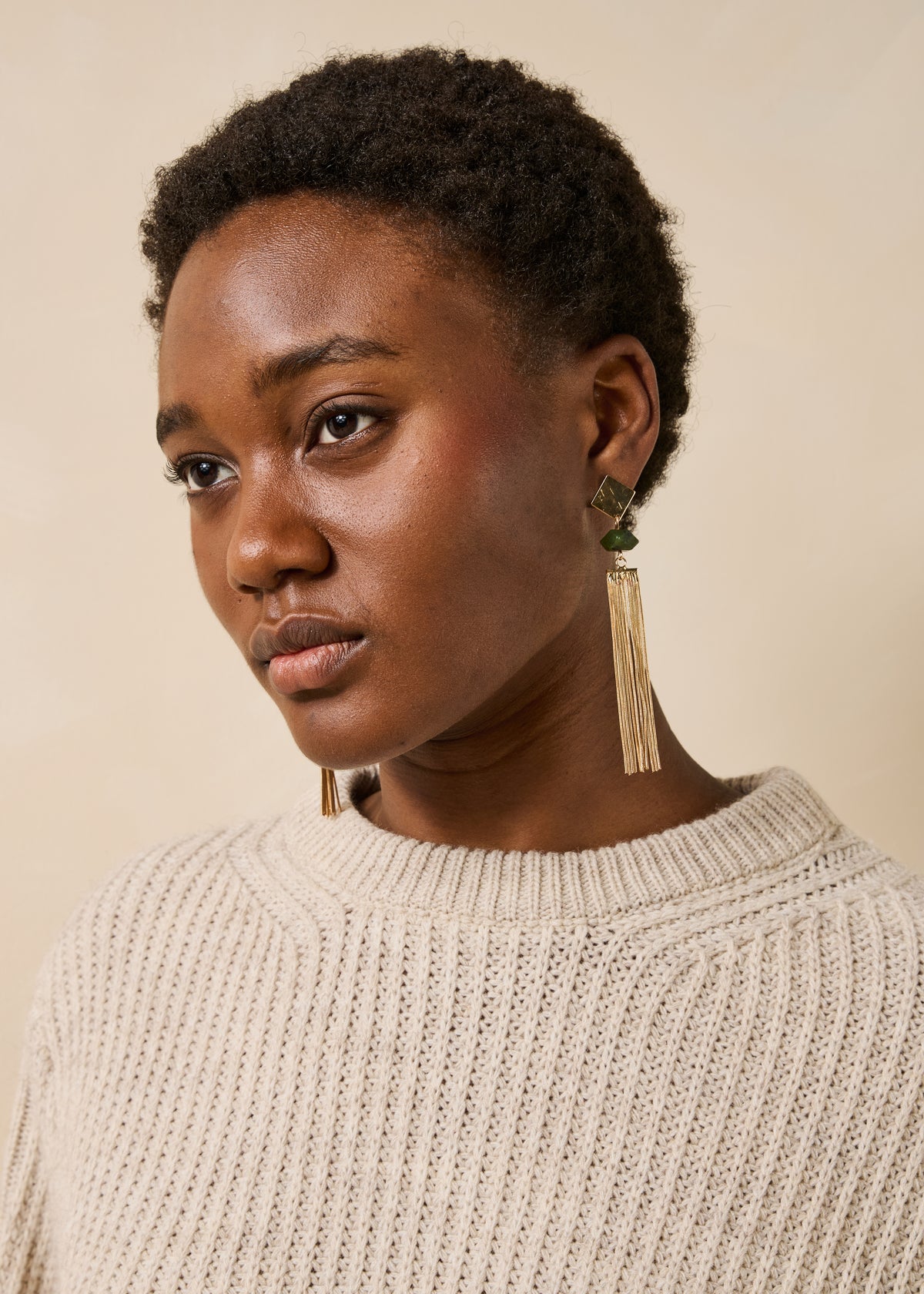 Boucles d'oreilles dorées - Fils