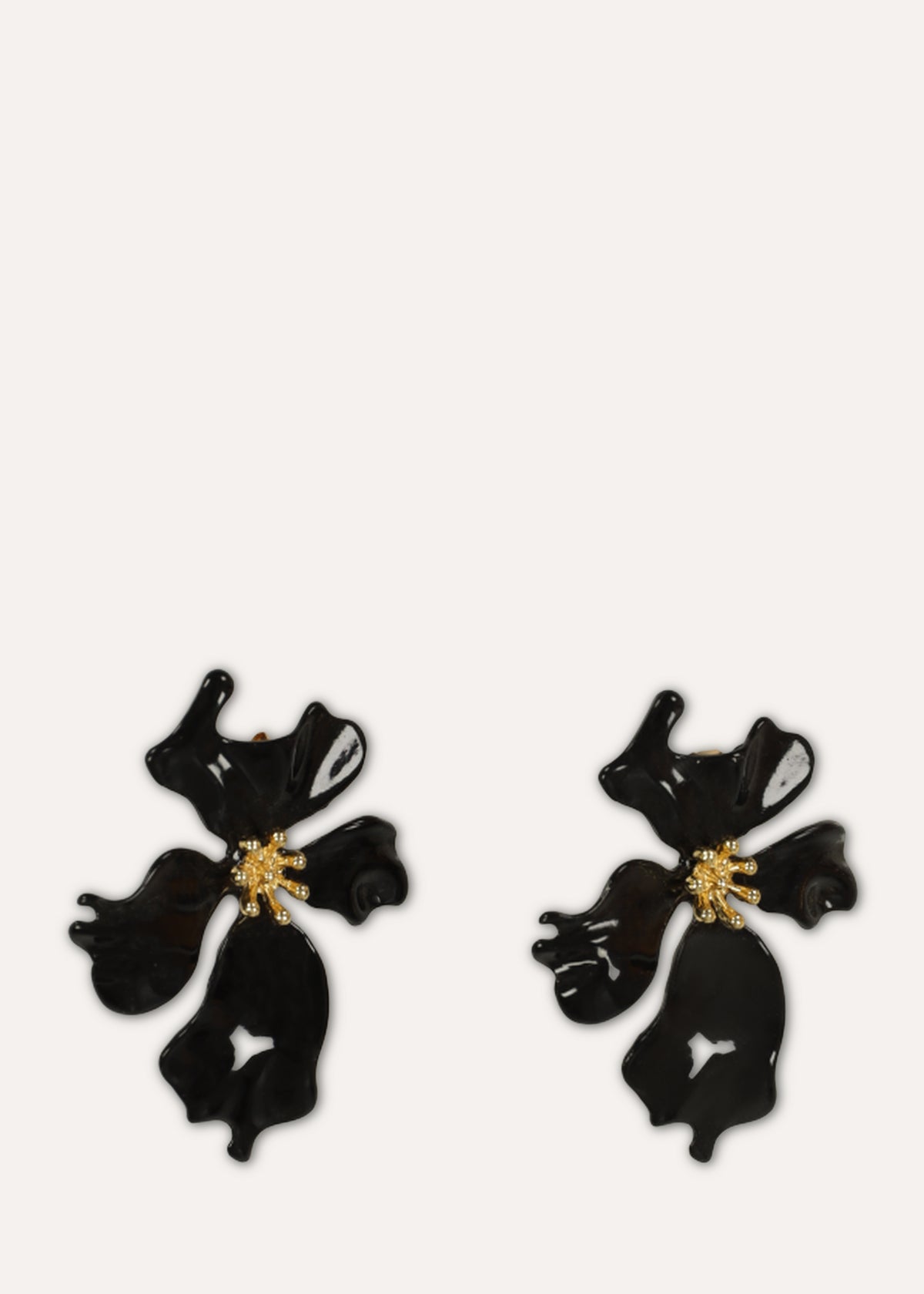 Boucles d'oreilles fleur noires