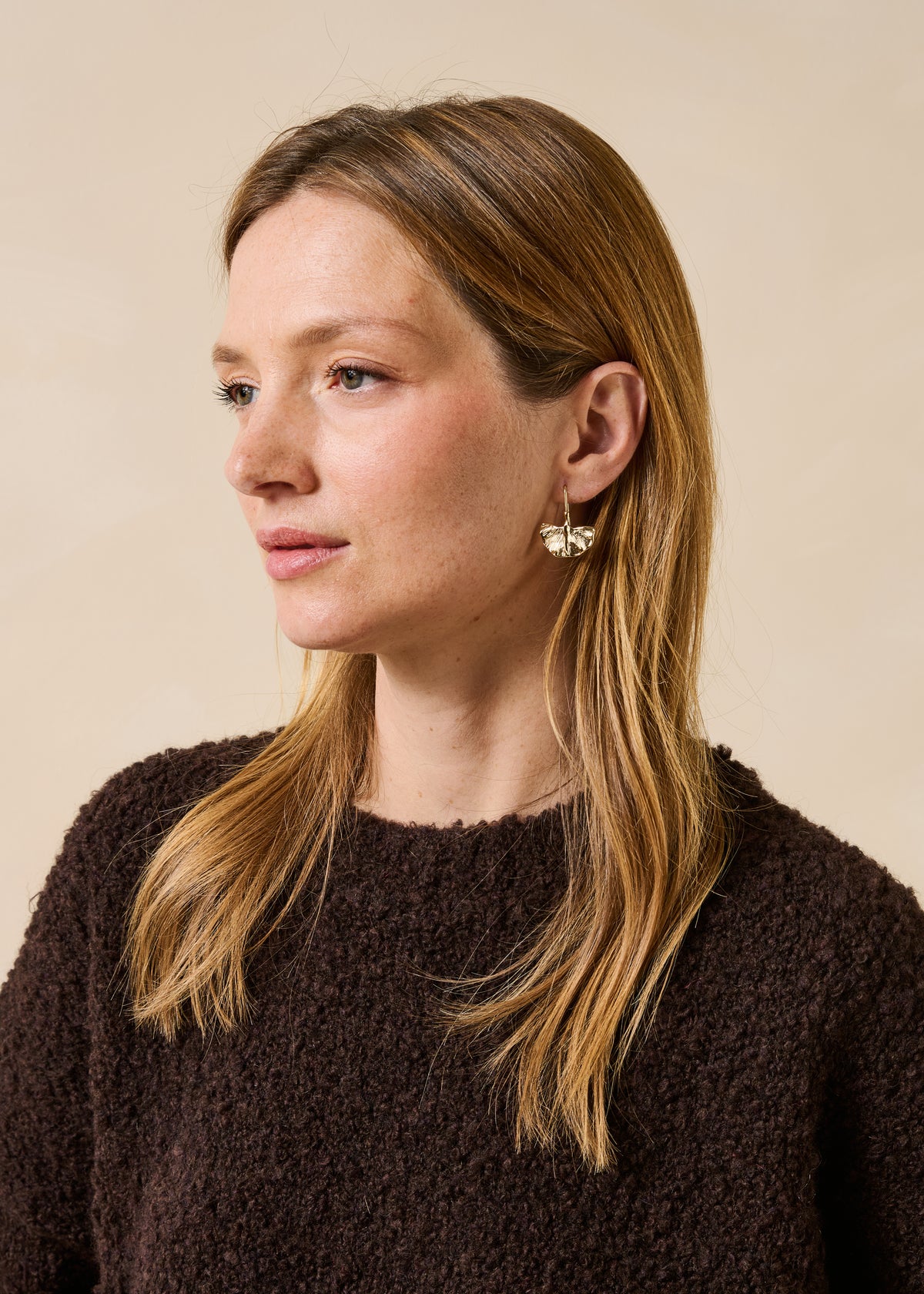Boucles d'oreilles dorées - Flamel