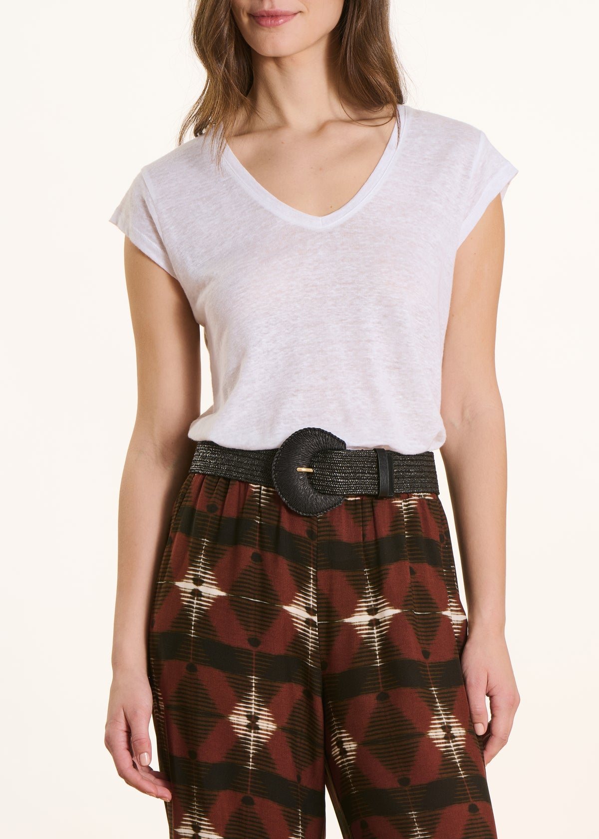 Ceinture large élastiquée noire