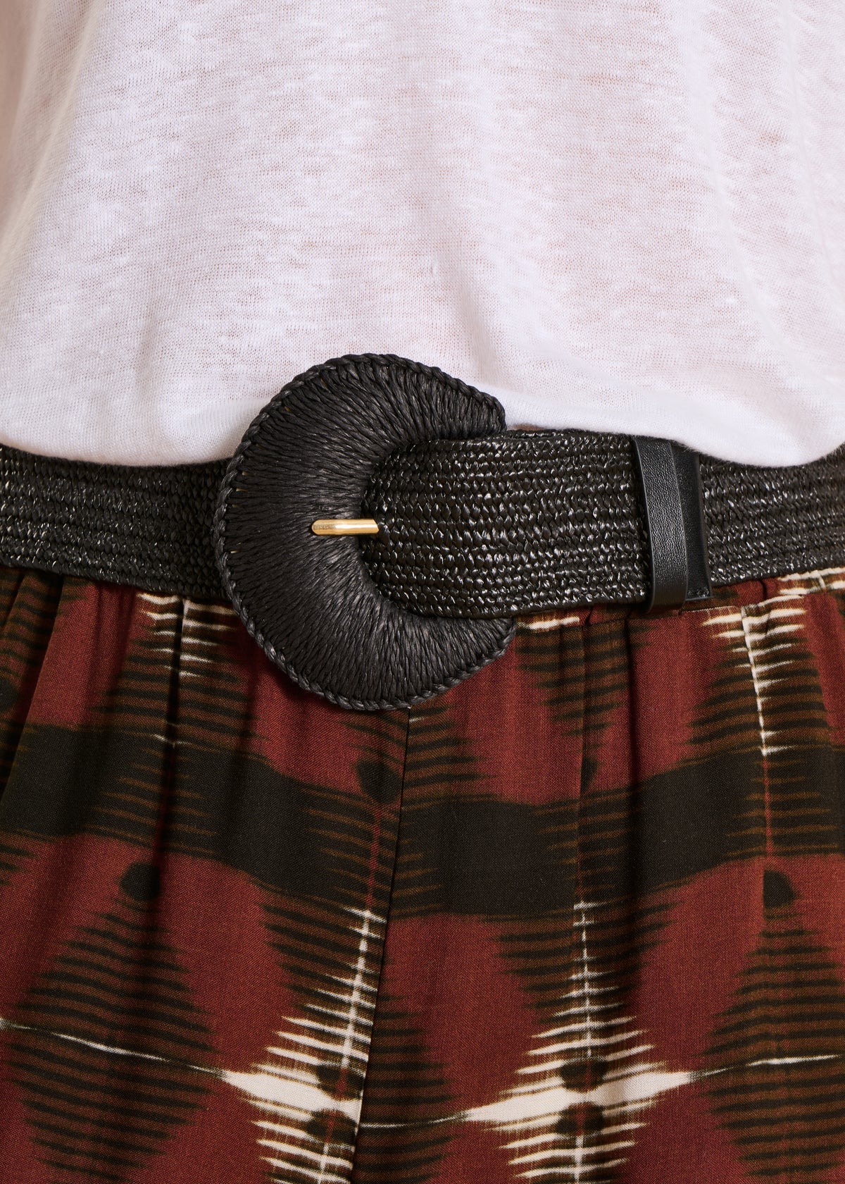 Ceinture large élastiquée noire