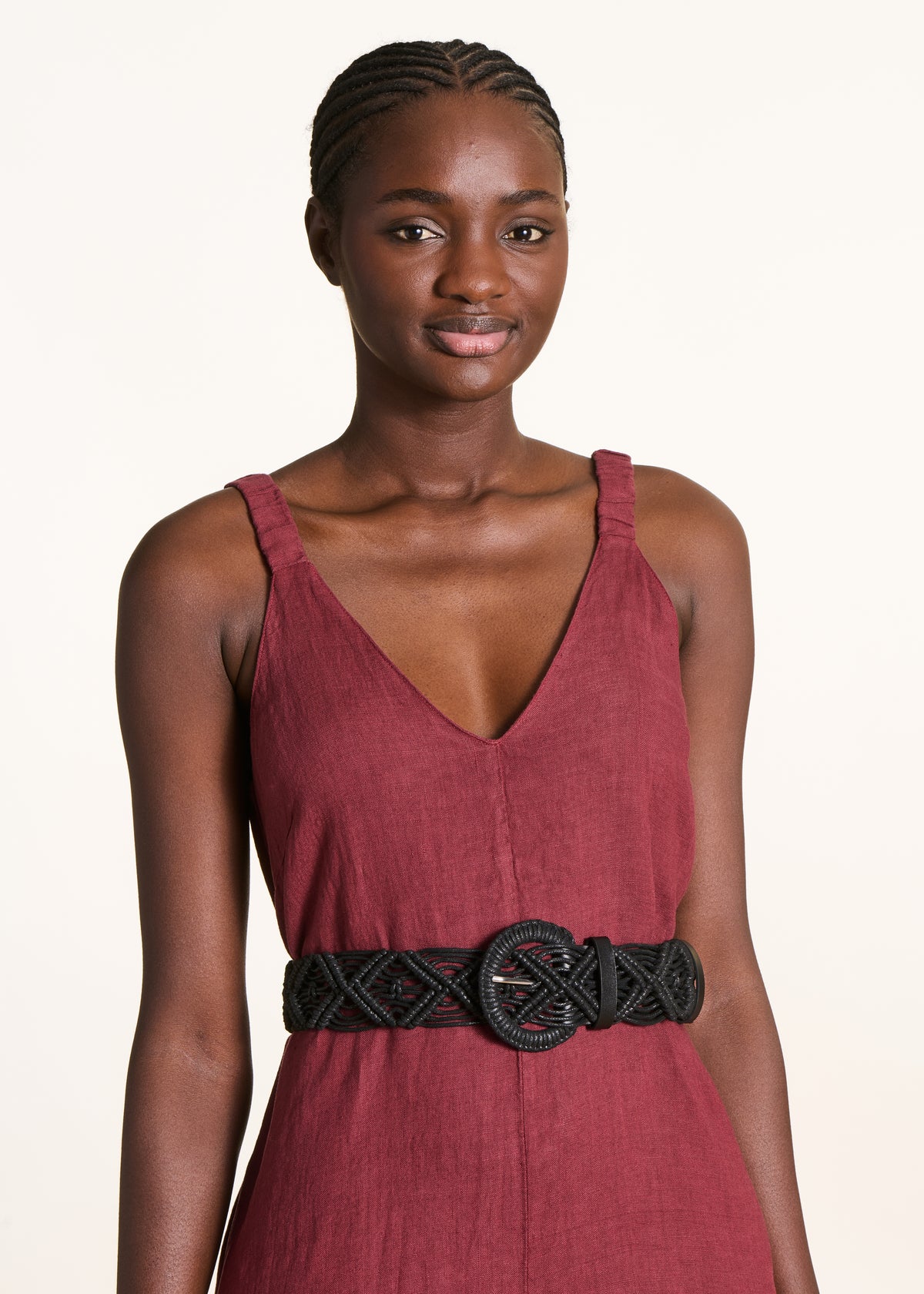 Ceinture noire en coton