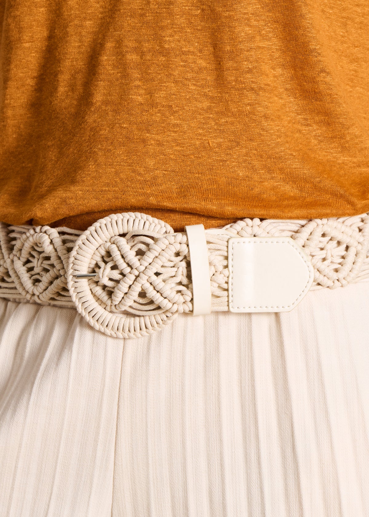 Ceinture écrue en coton