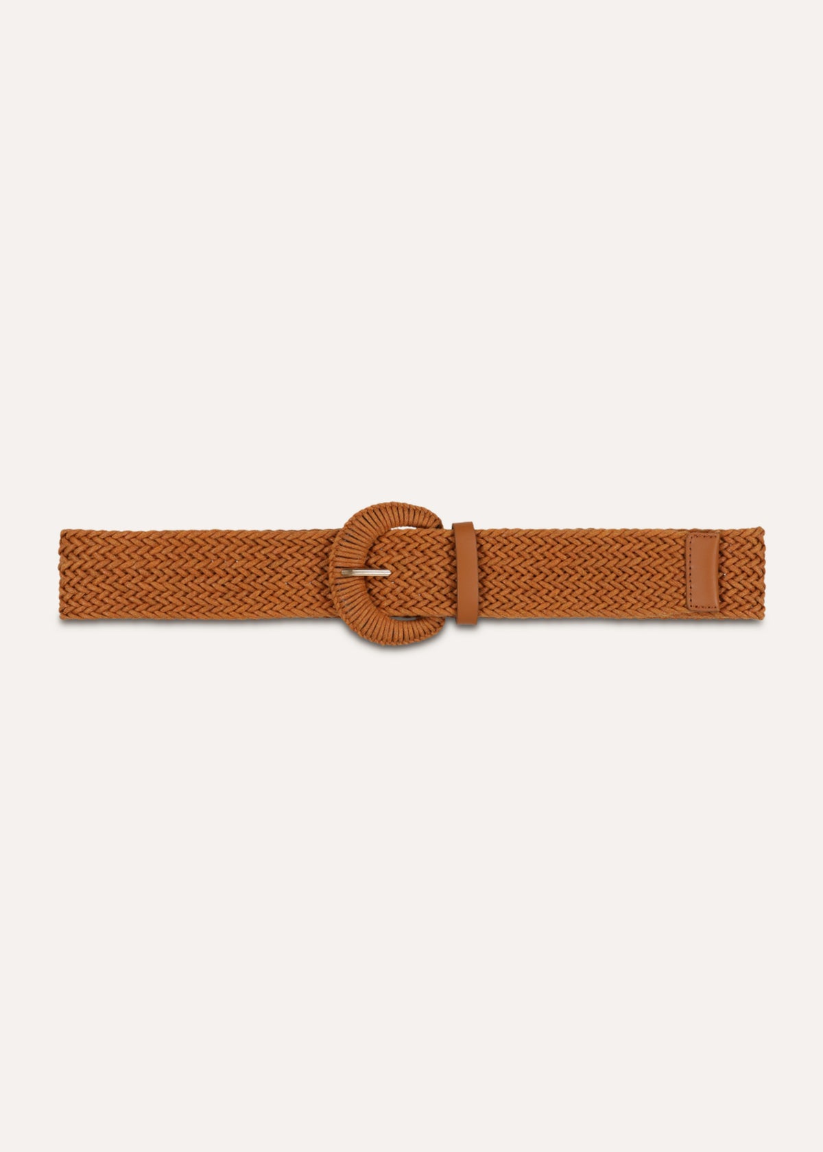 Ceinture élastiquée large camel