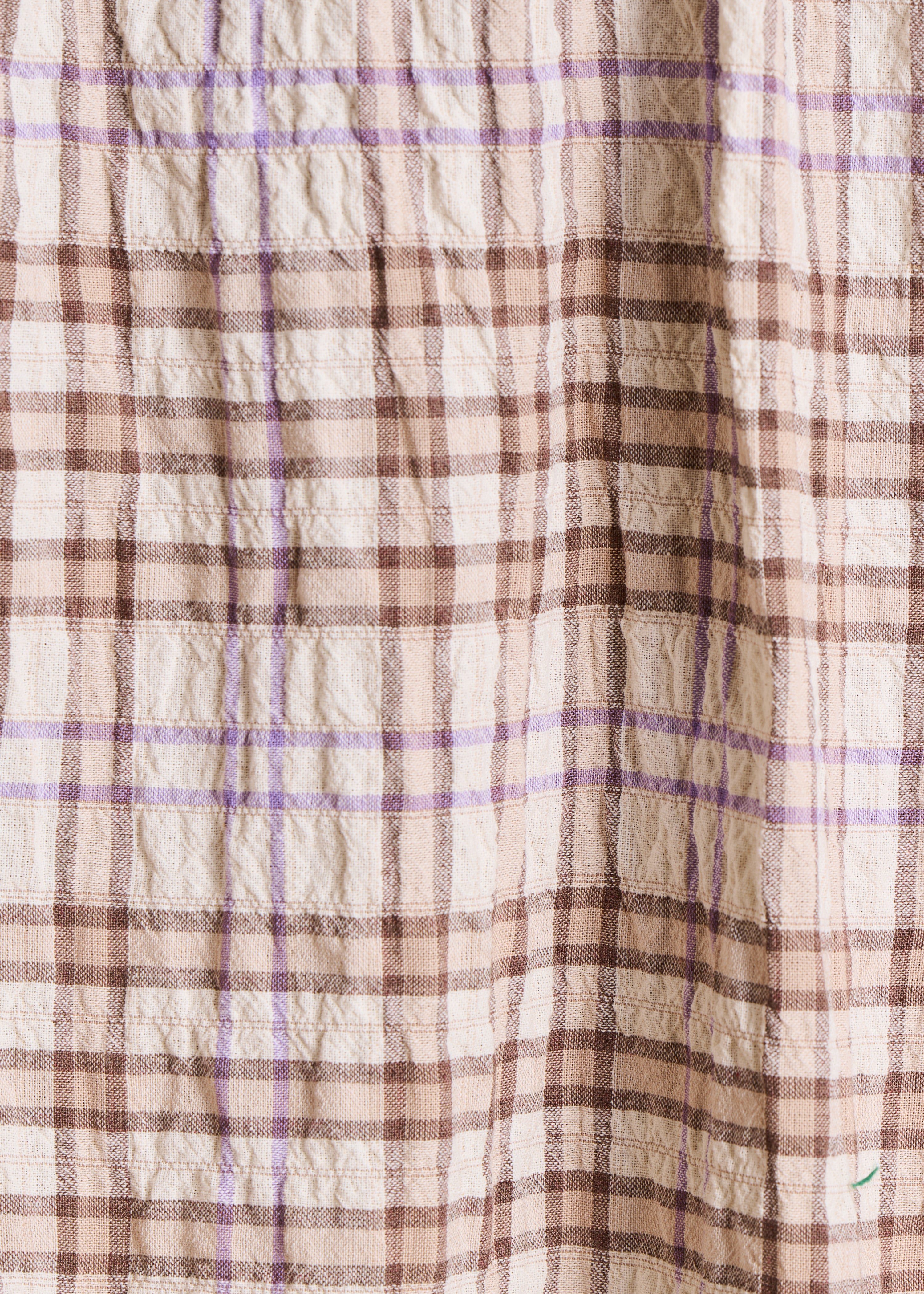Camisa amplia cruda a cuadros