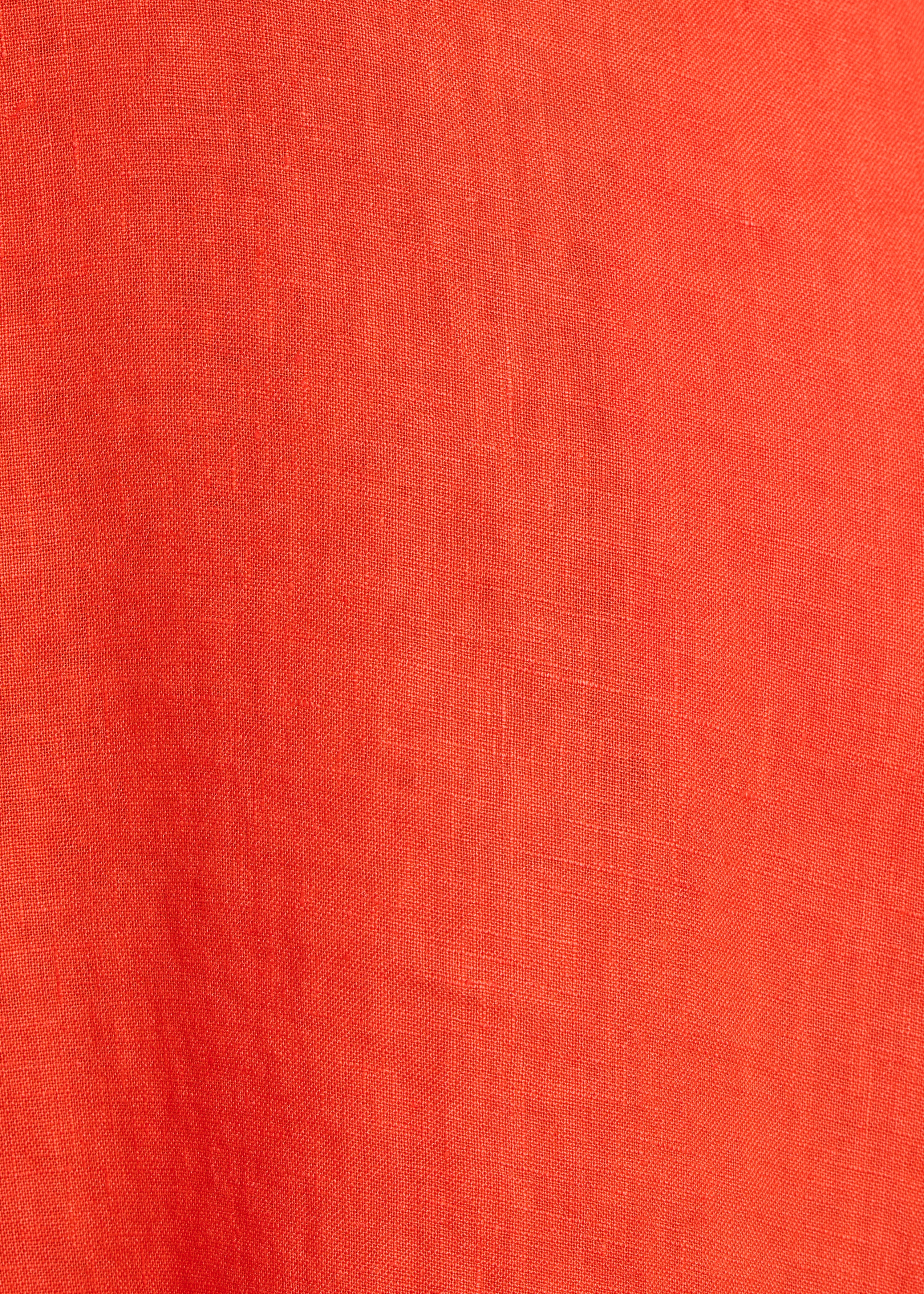Tuta arancione in lino con spalline elastiche