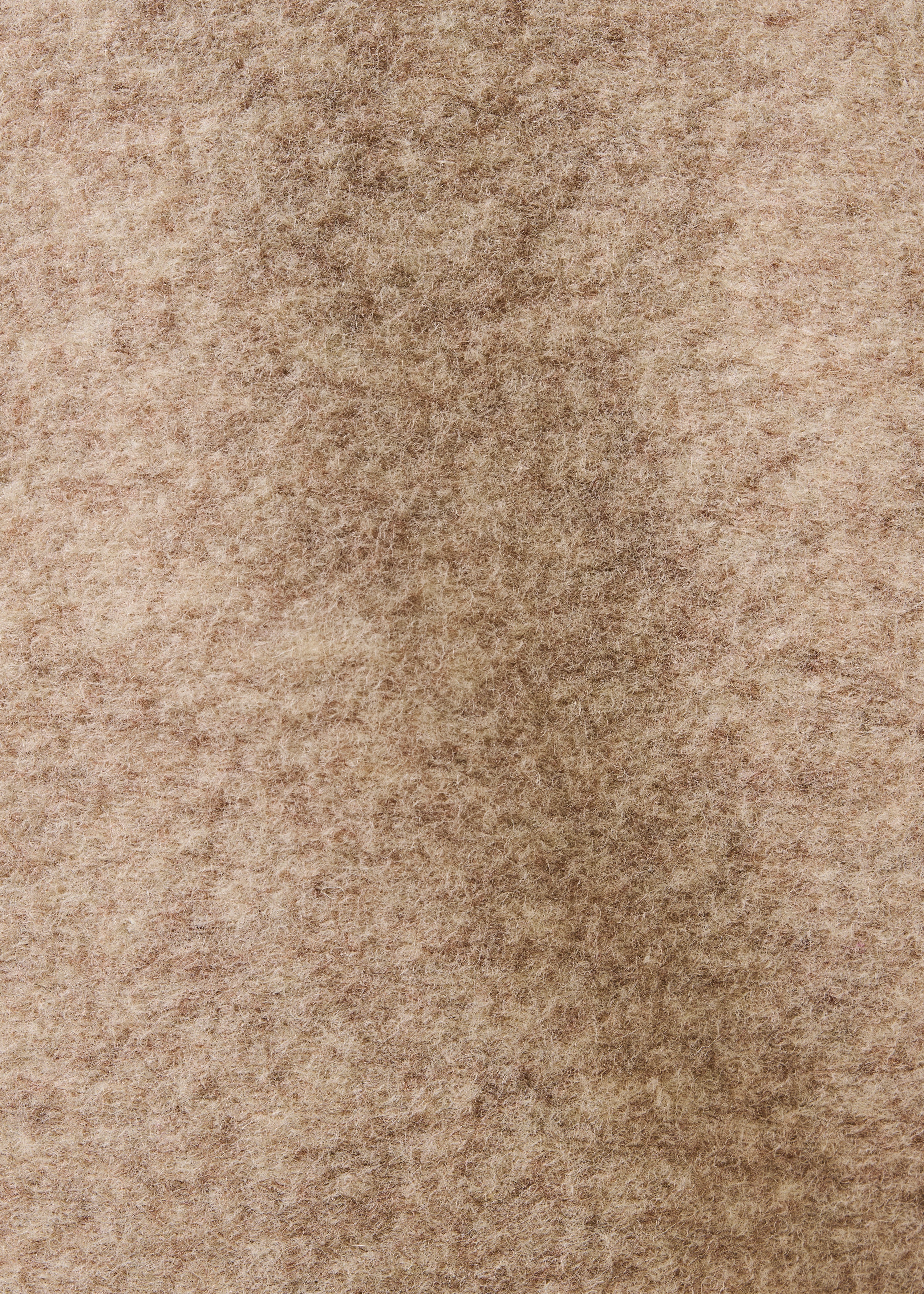 Beige 3/4 Coat Lined with Mixed Wool
