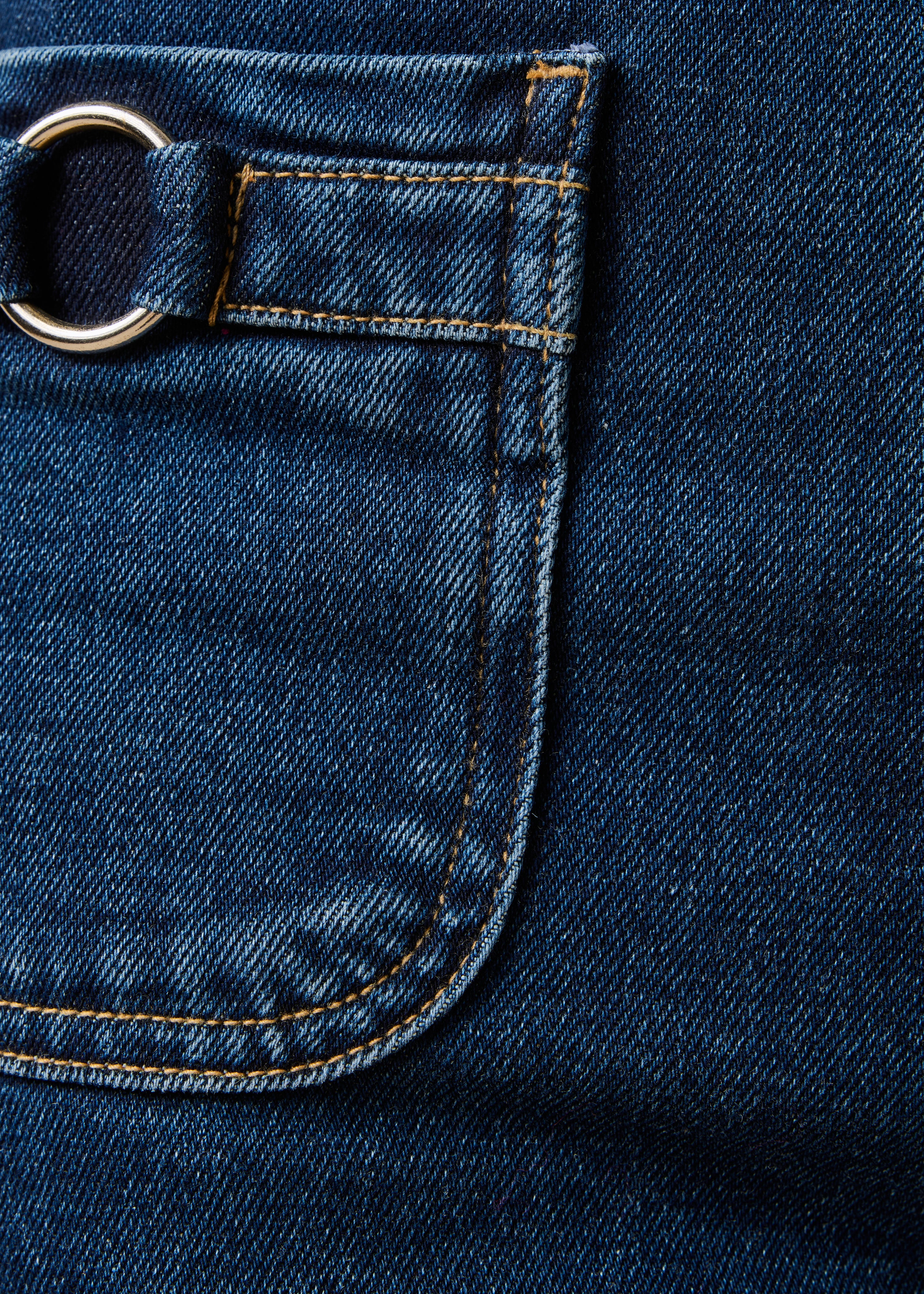 High-waisted straight jeans in organic cotton