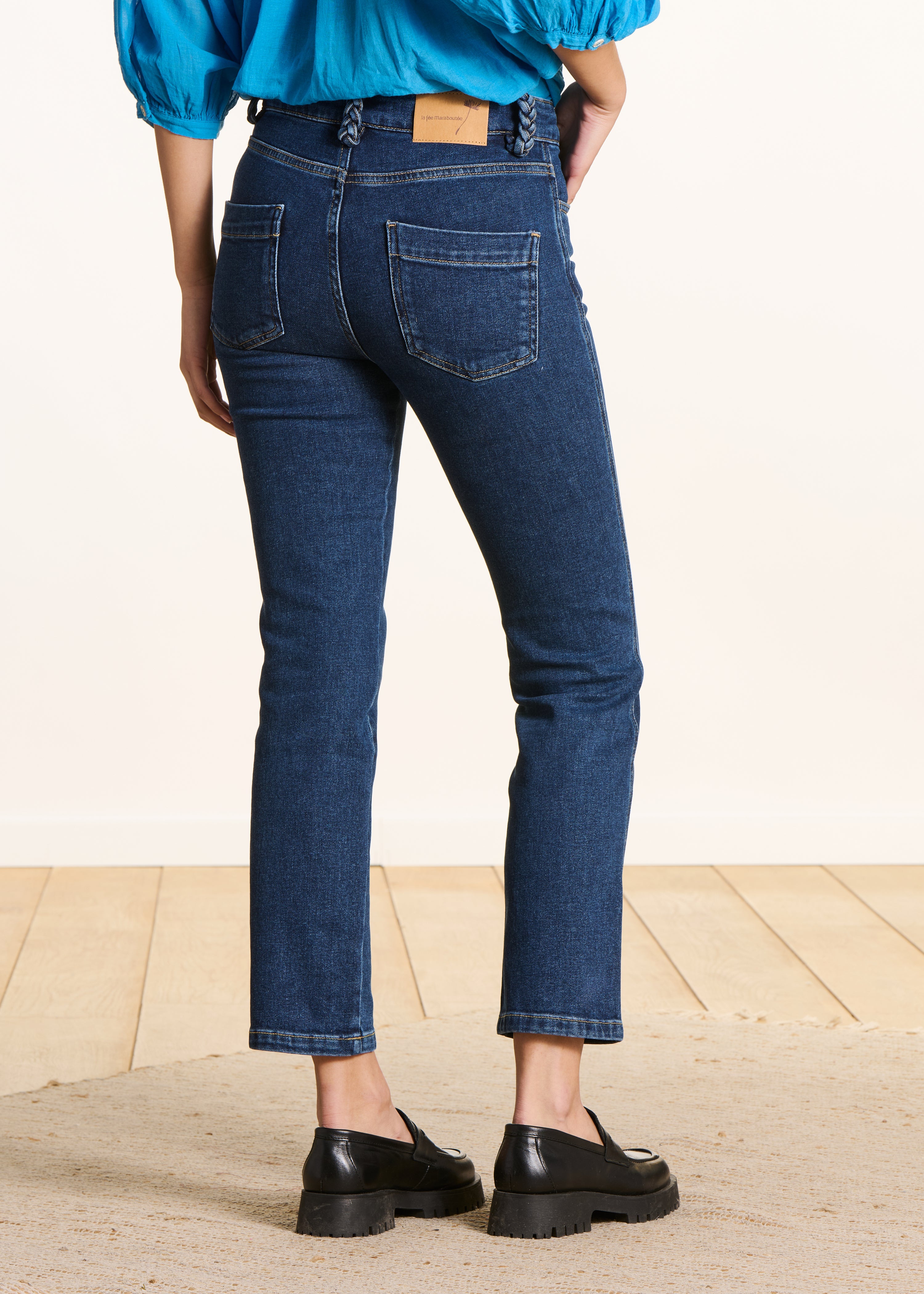 Rechte 7/8 jeans van biologisch katoen