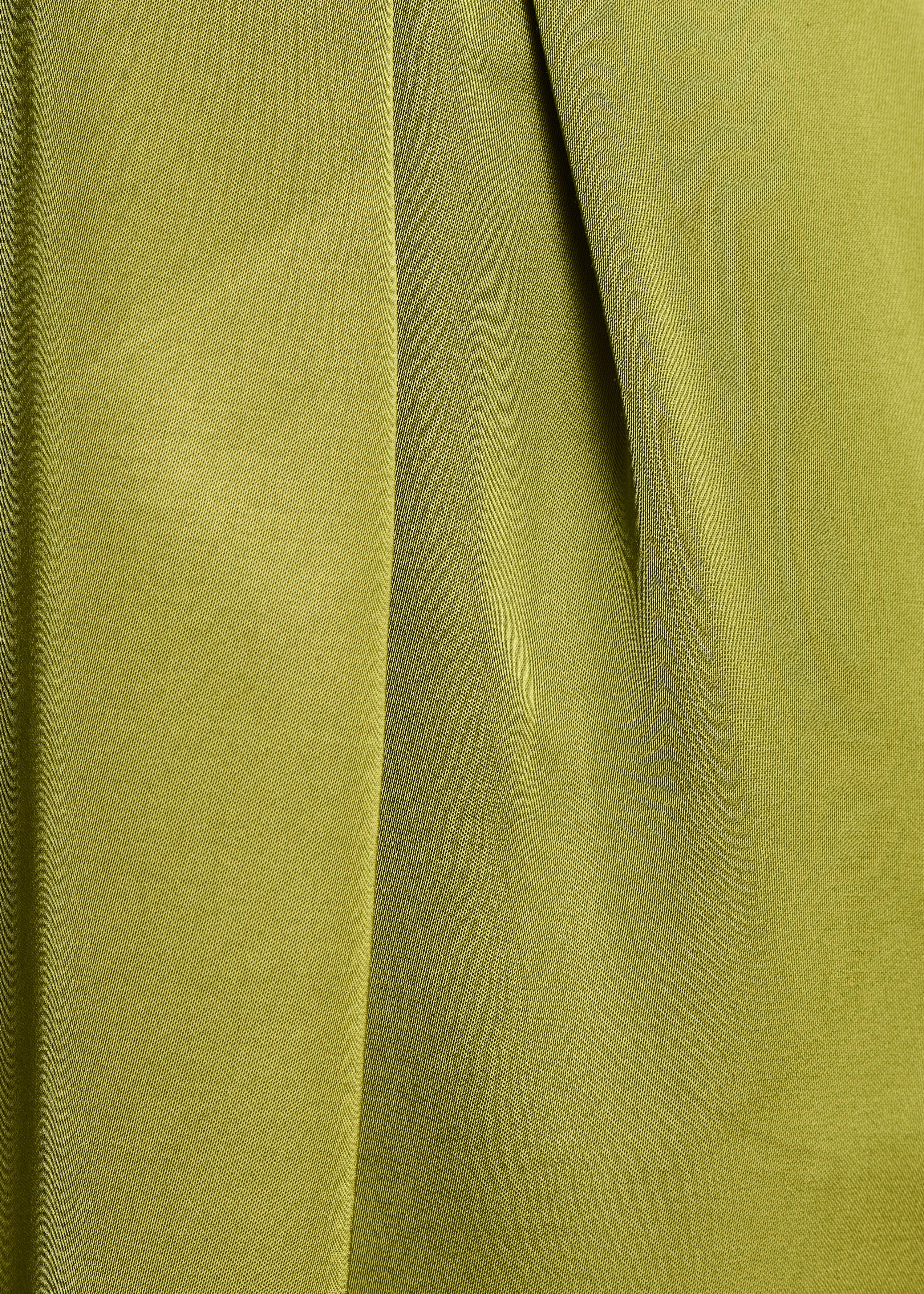 Pantalon large vert en satin taille haute