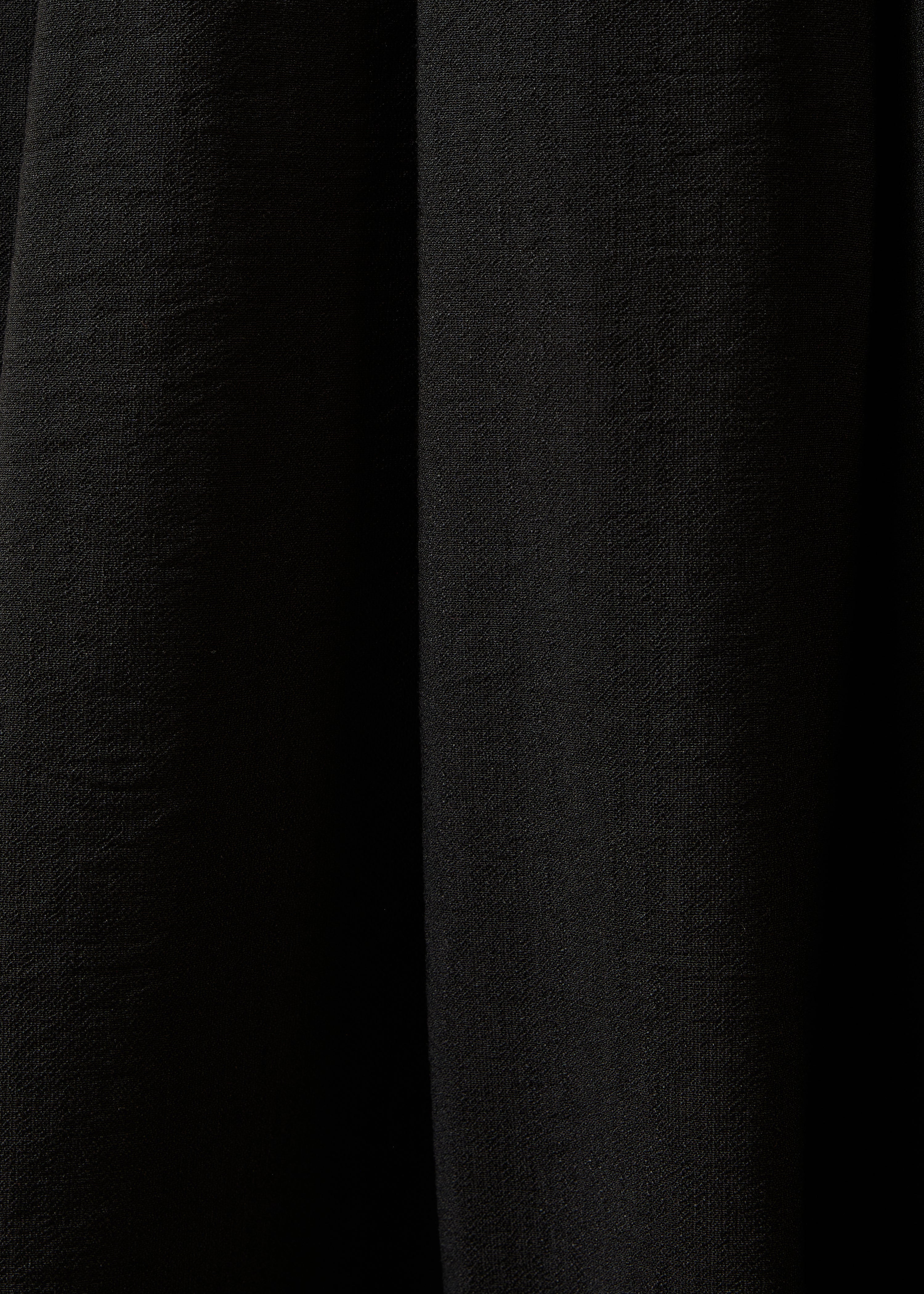 Pantalon noir long taille haute élastiquée