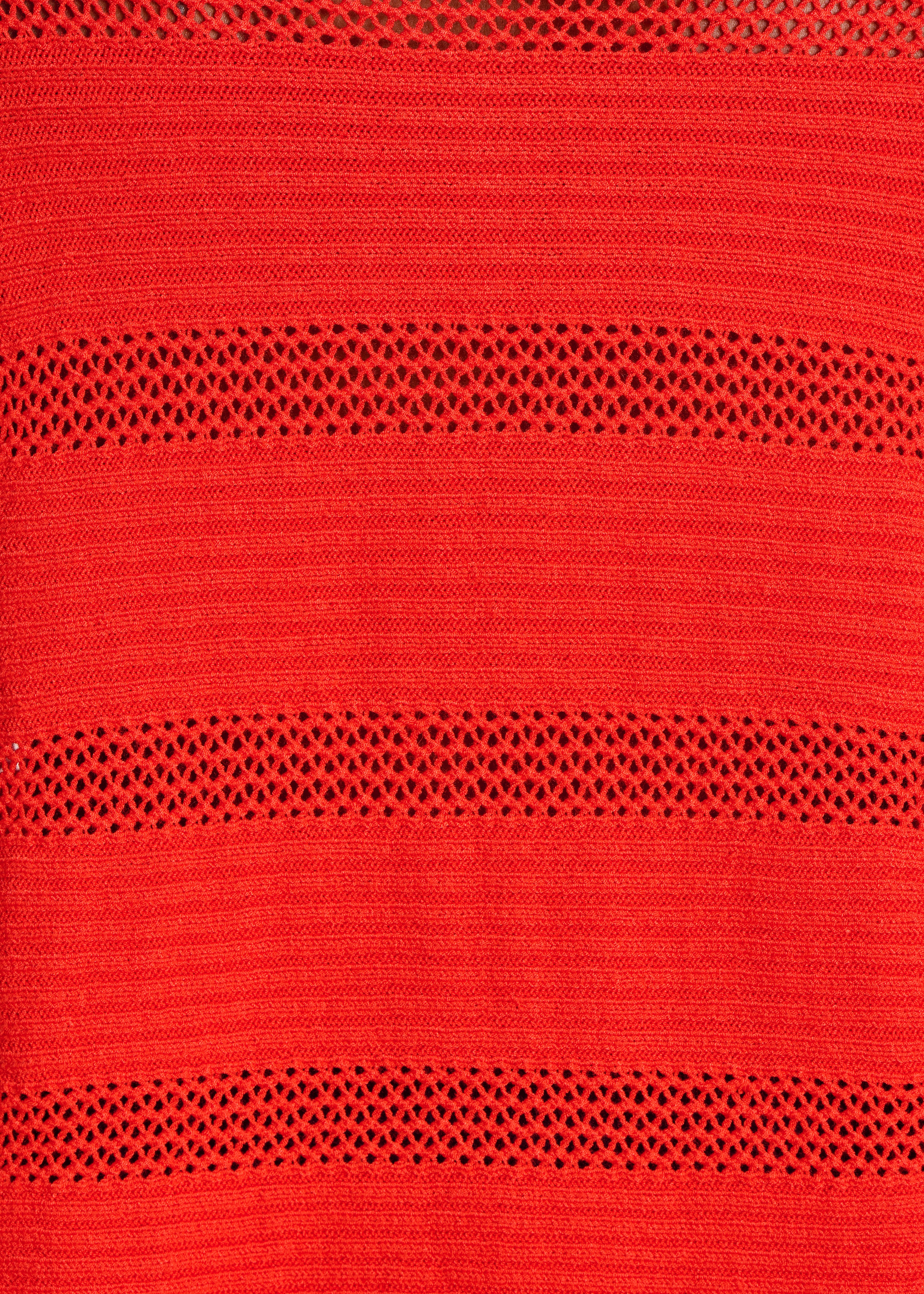 Red long-sleeve cape sweater