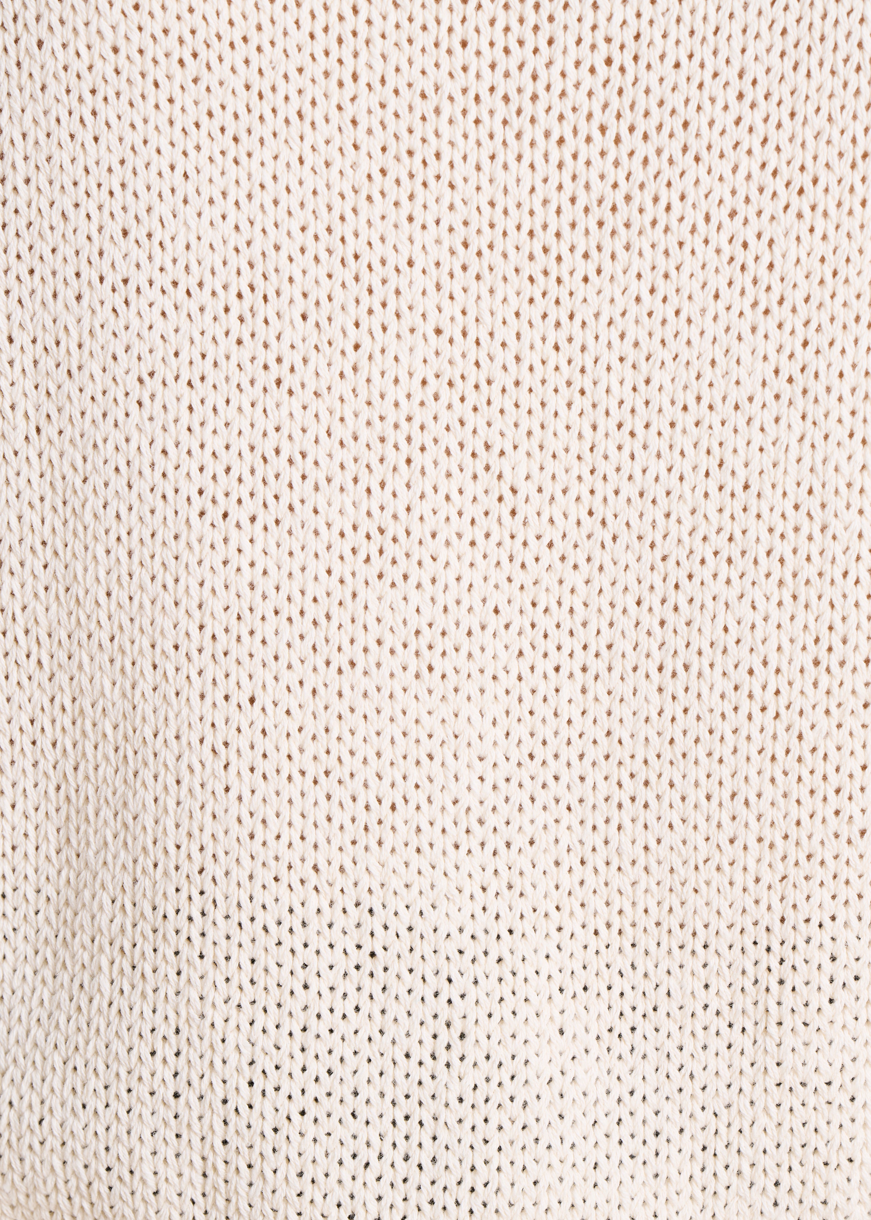 White and blue round neck short sleeve sweater