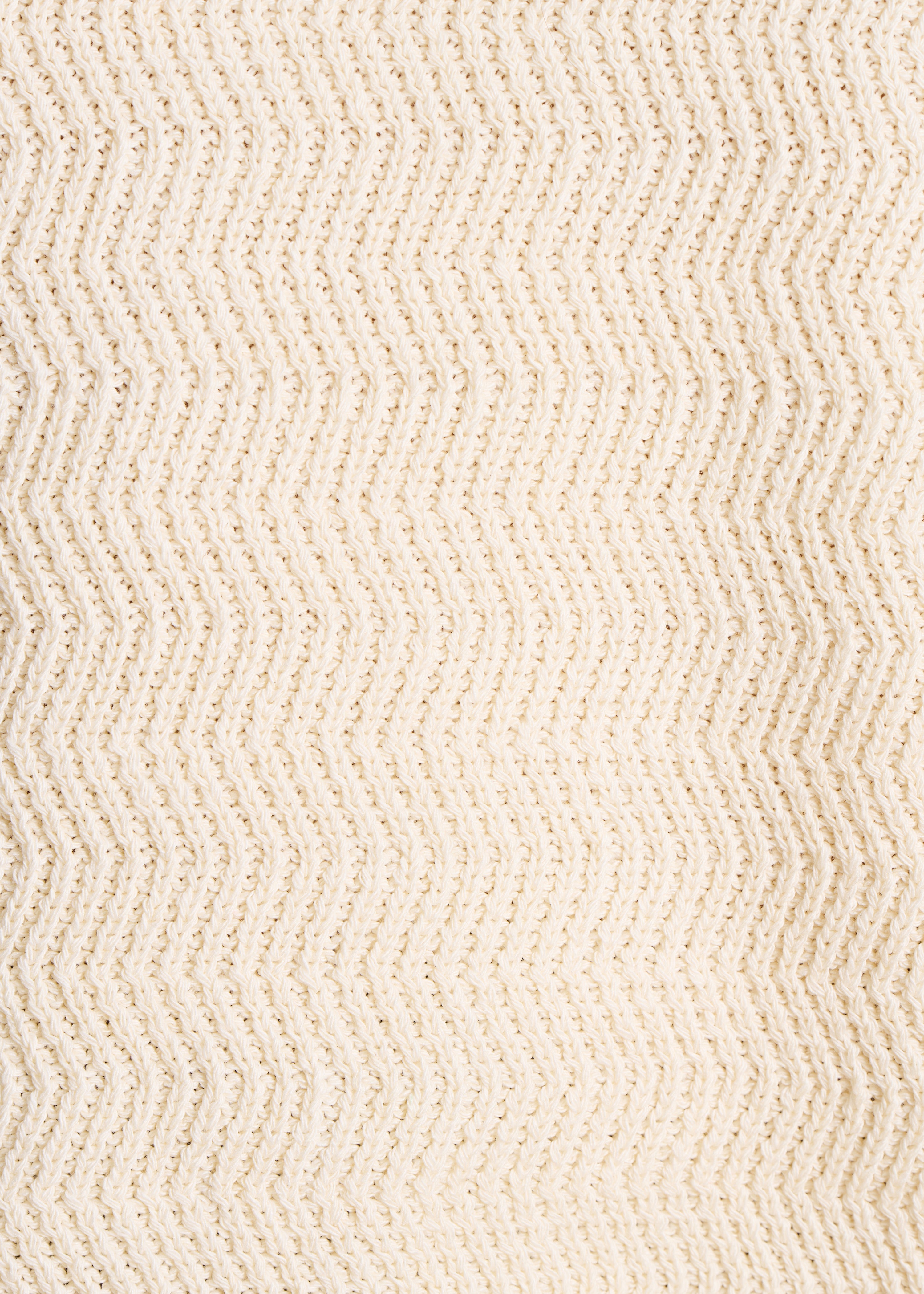 Ecru short-sleeve striped sweater