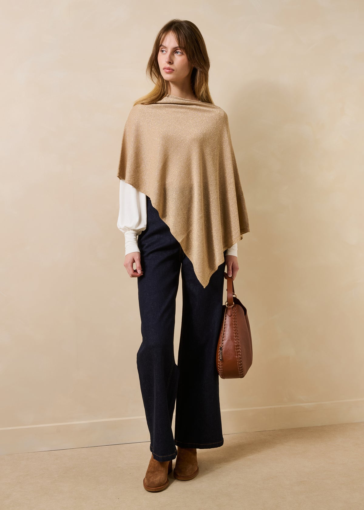 Beige trui - Foncho