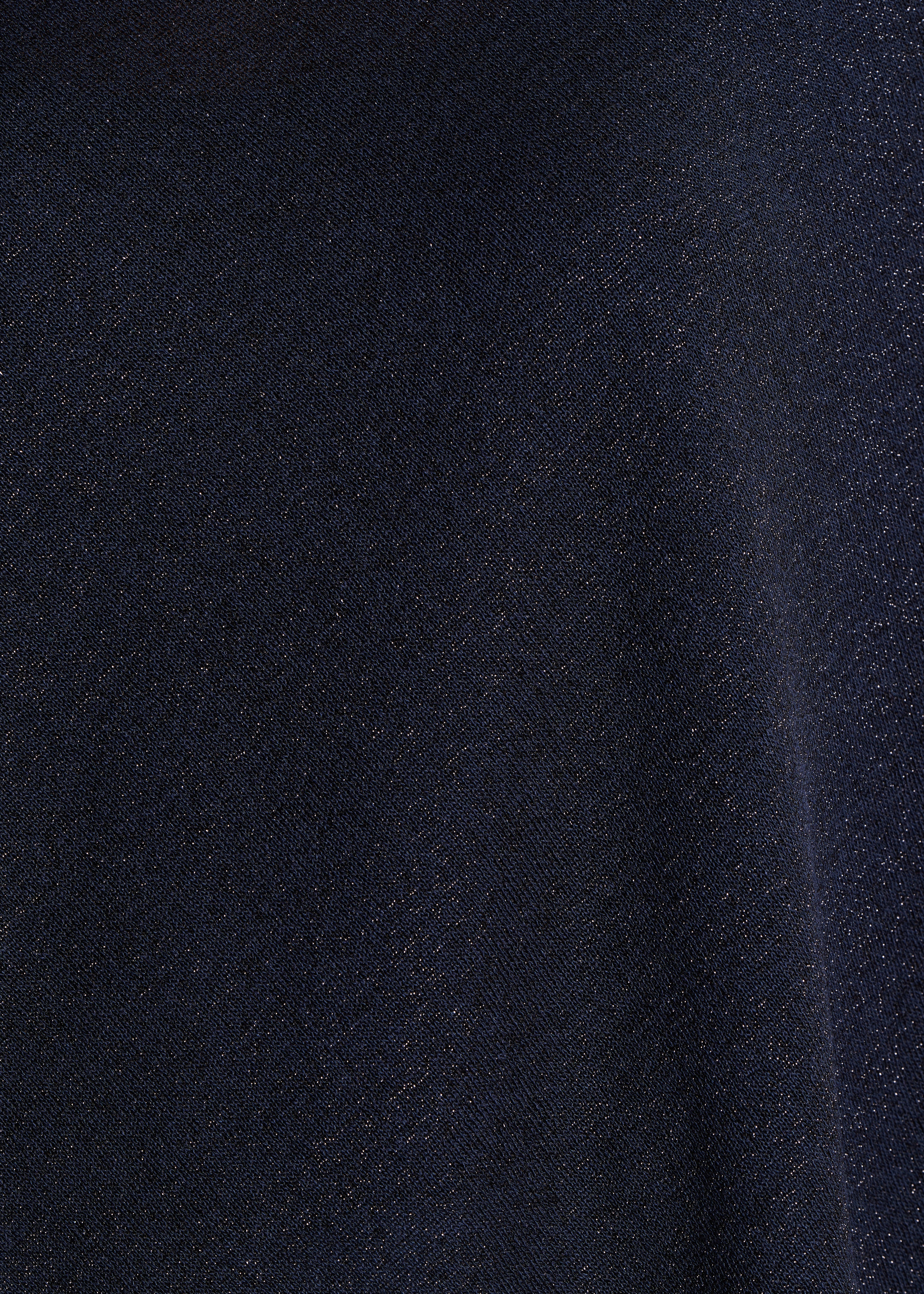 Fine-knit shimmering navy blue cape sweater