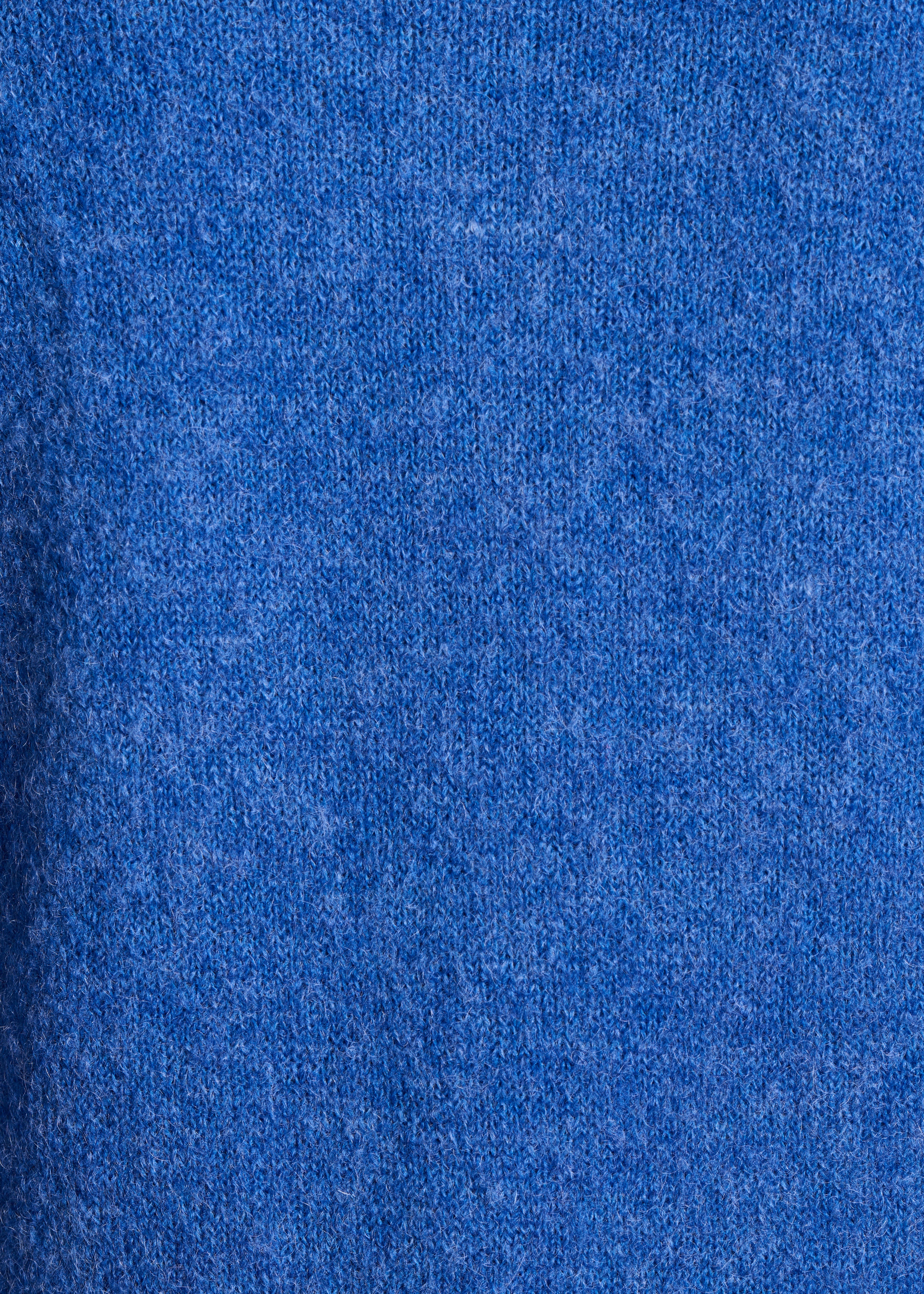 Blauer gerader Pullover mit Rundhalsausschnitt